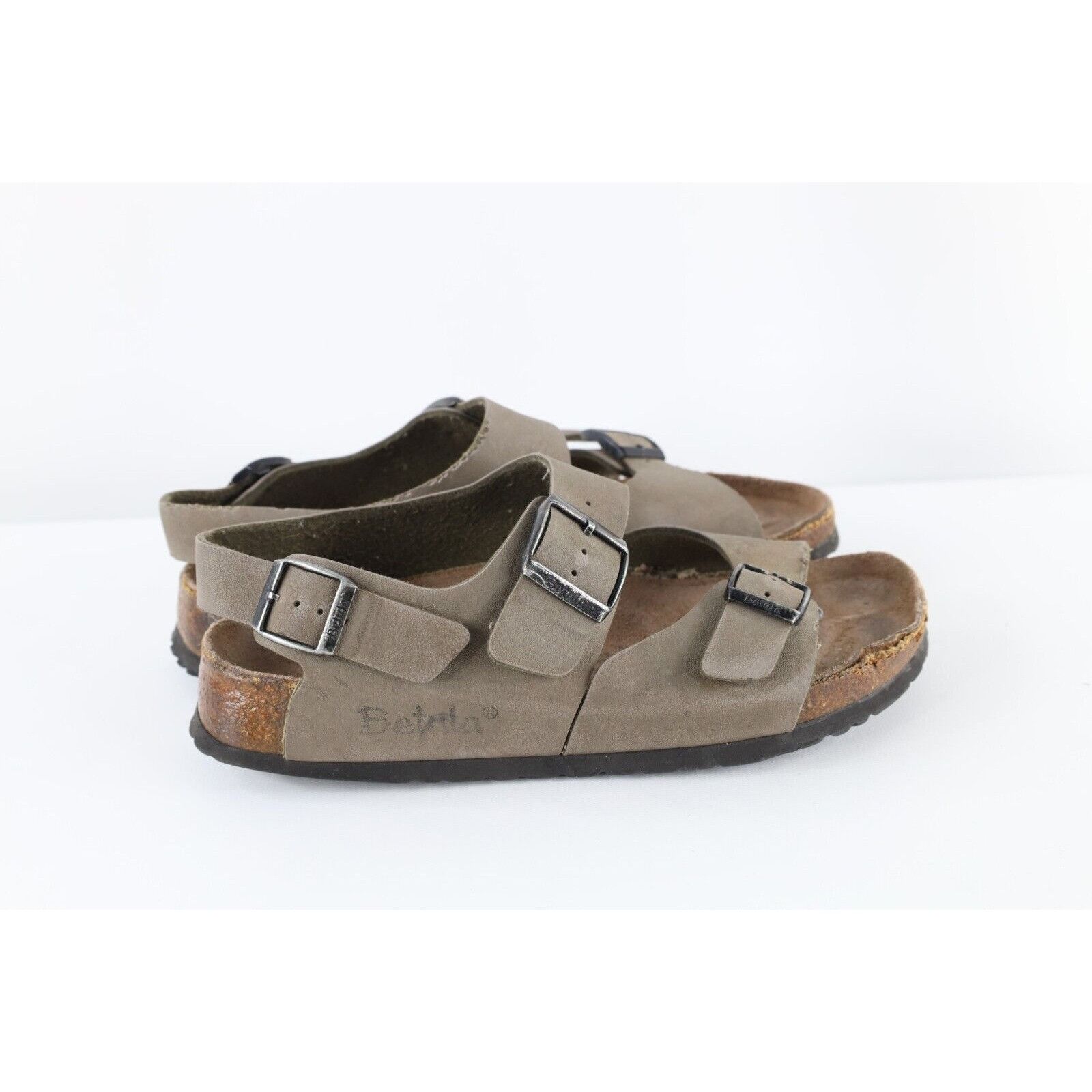 Birkenstock × Vintage Vintage Birkenstock Distressed Leather Buckle Sandals Size US 8 / IT 38 - 3 Thumbnail