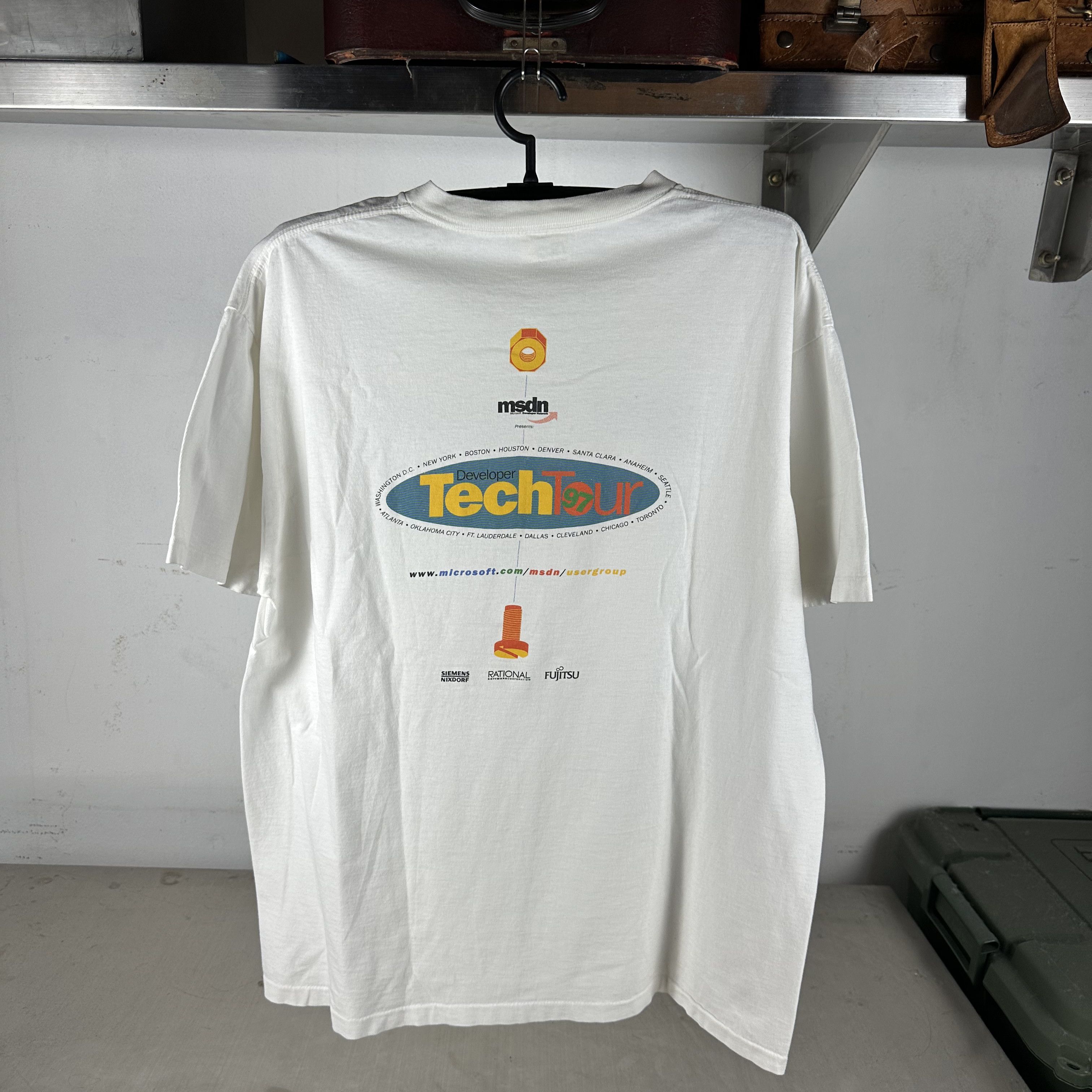 Vintage 90s Microsoft Computer Get Down to the Nuts & Bolts! T-Shirt Size US XL / EU 56 / 4 - 3 Thumbnail