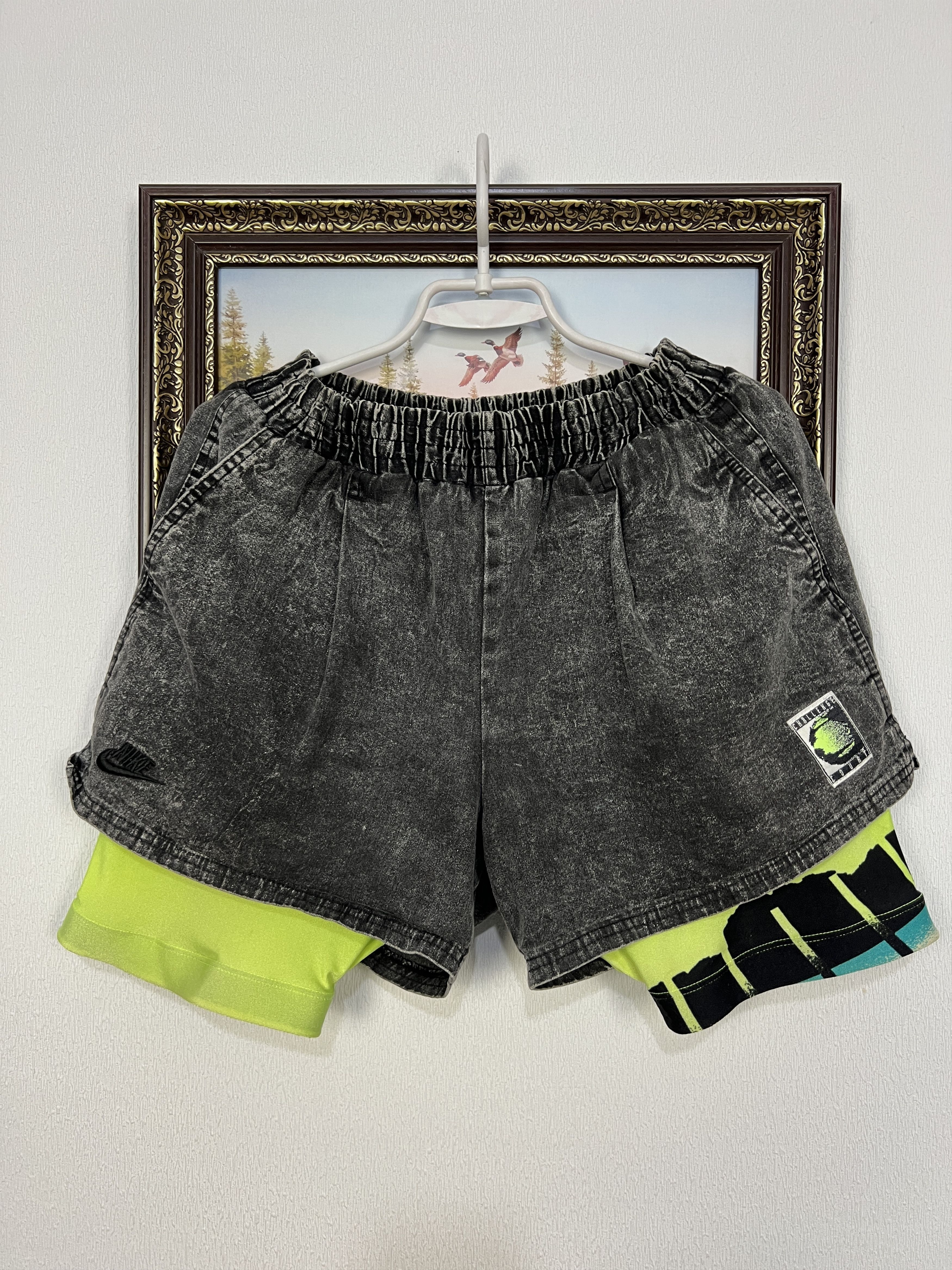 Vintage Nike Andre Agassi US Open Challenge Denim Shorts L