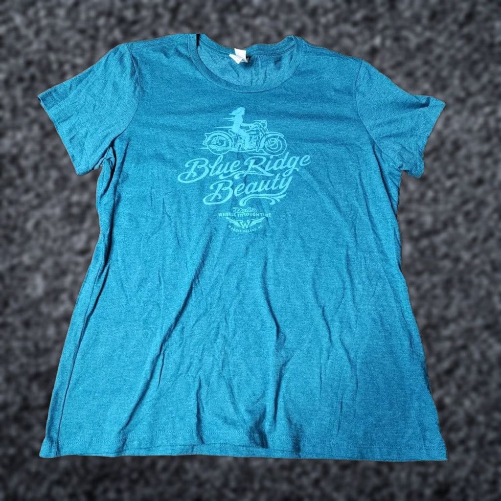 Vintage VINTAGE District Wheels Through Time T-Shirt XL Blue Motorcycle Womens Size XL / US 12-14 / IT 48-50 - 1 Thumbnail