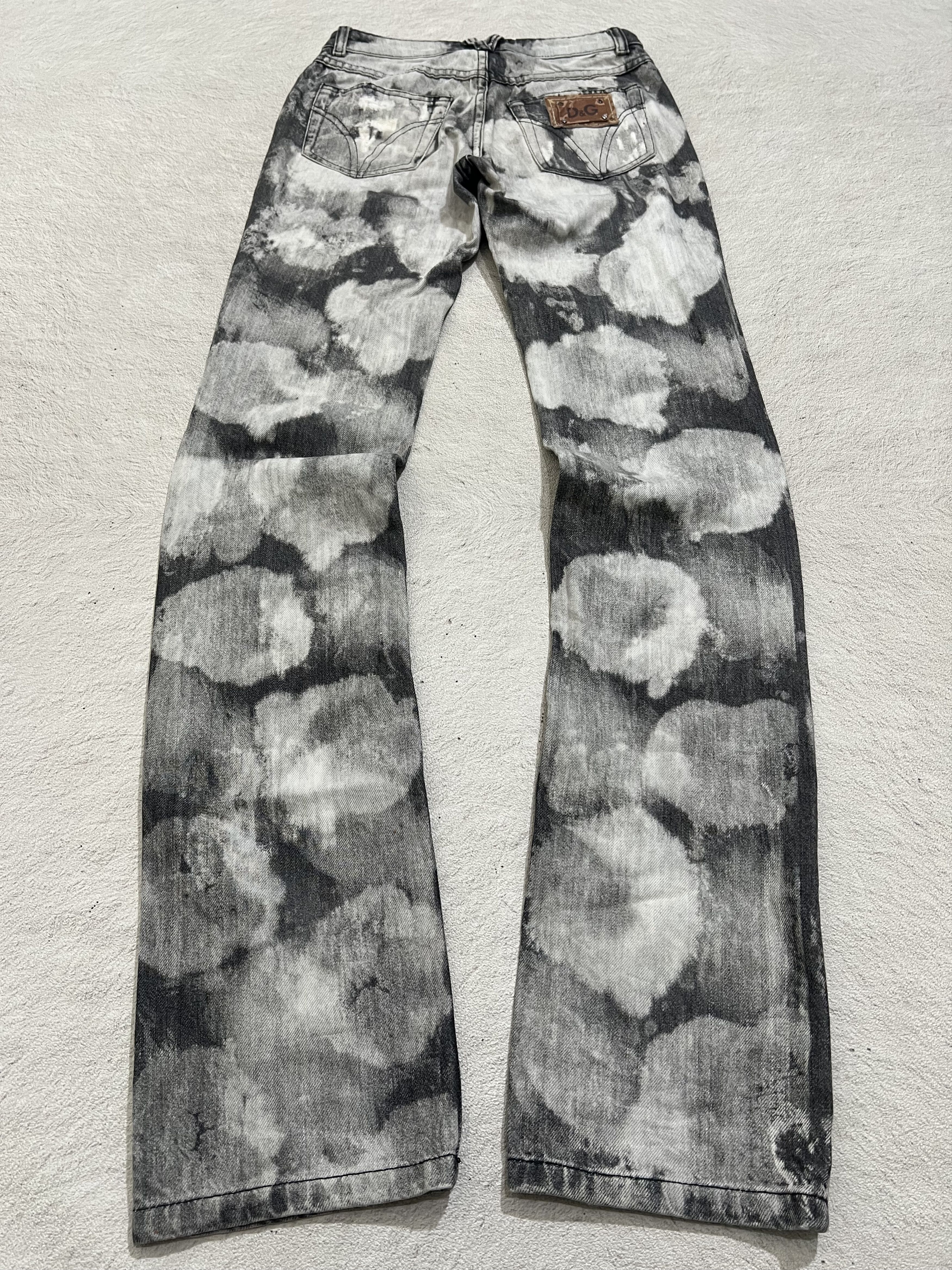 Dolce & Gabbana 2000s Dolce Gabbana Painted Bootcut Wash Denim y2k Lgb Ifsix Size 24" / US 00 / IT 34 - 2 Thumbnail