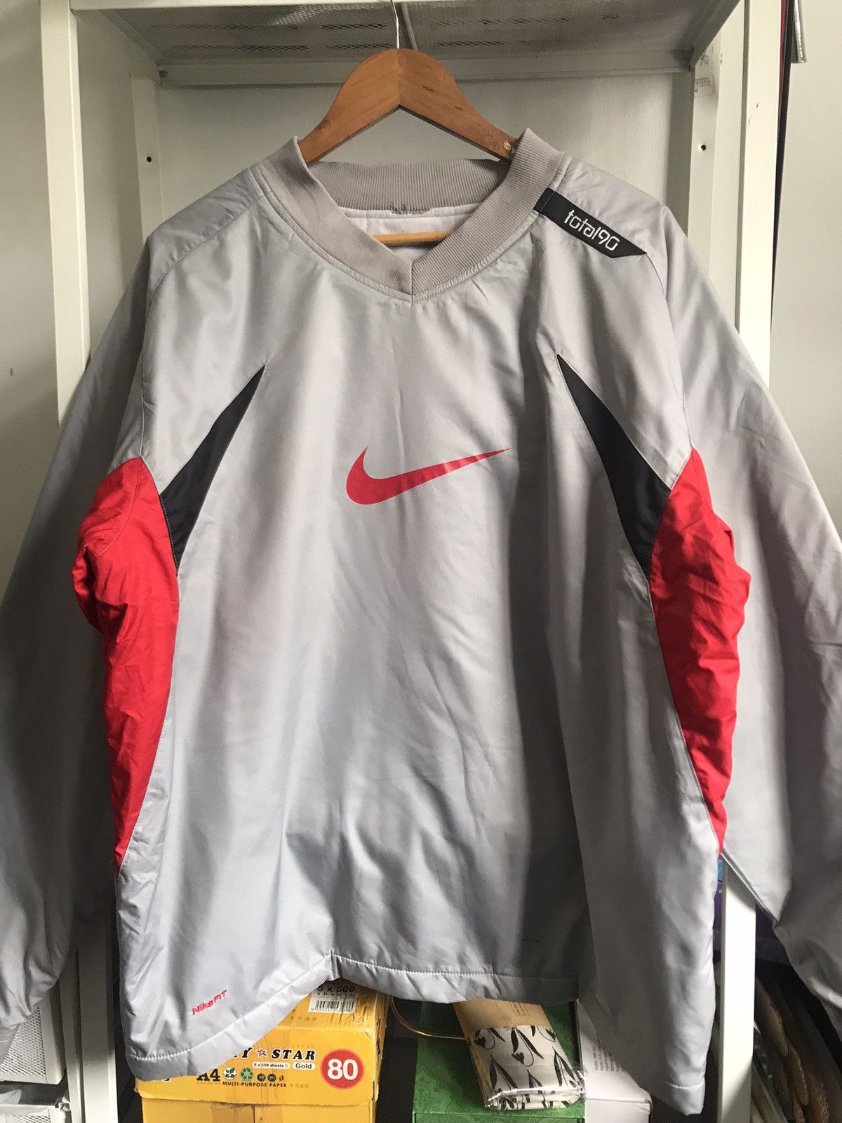 Nike VTG Nike Total 90 V Neck Boxy Y2K🔥 Size US XL / EU 56 / 4 - 4 Thumbnail