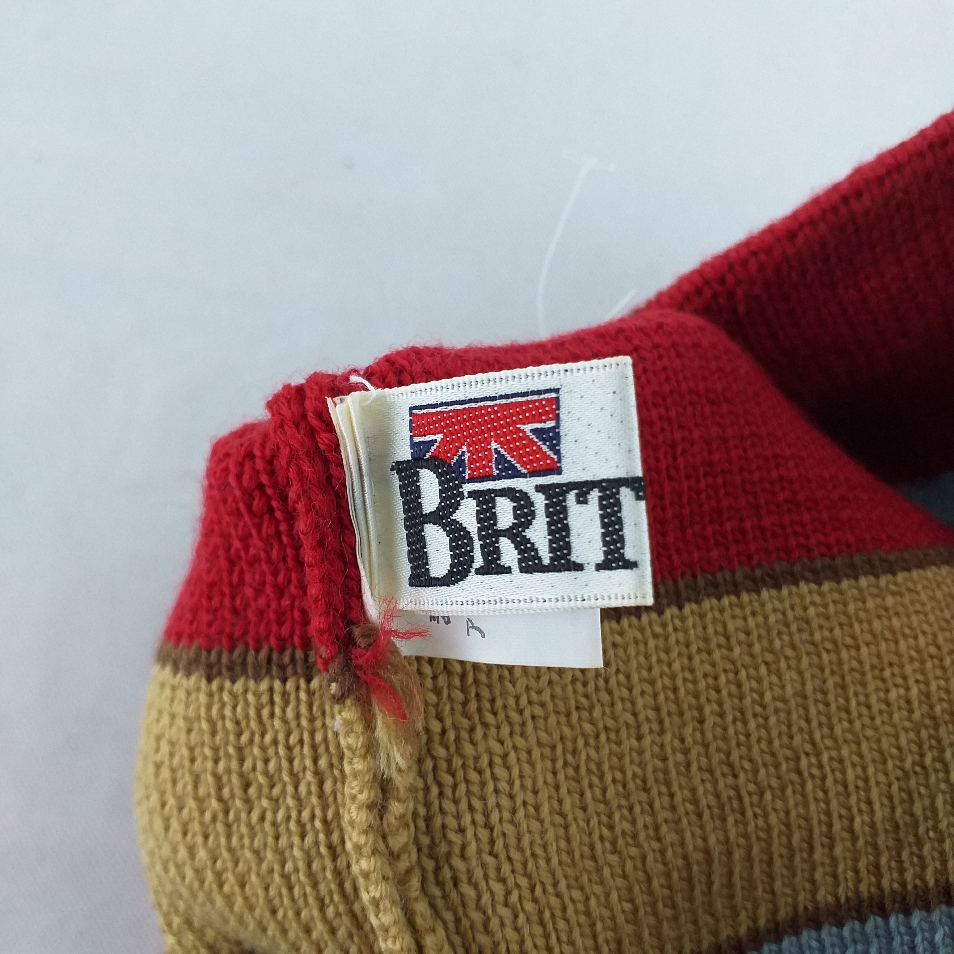 Japanese Brand Britania Stripes Snow Cap Hat Beanie -BN447 Size ONE SIZE - 5 Thumbnail