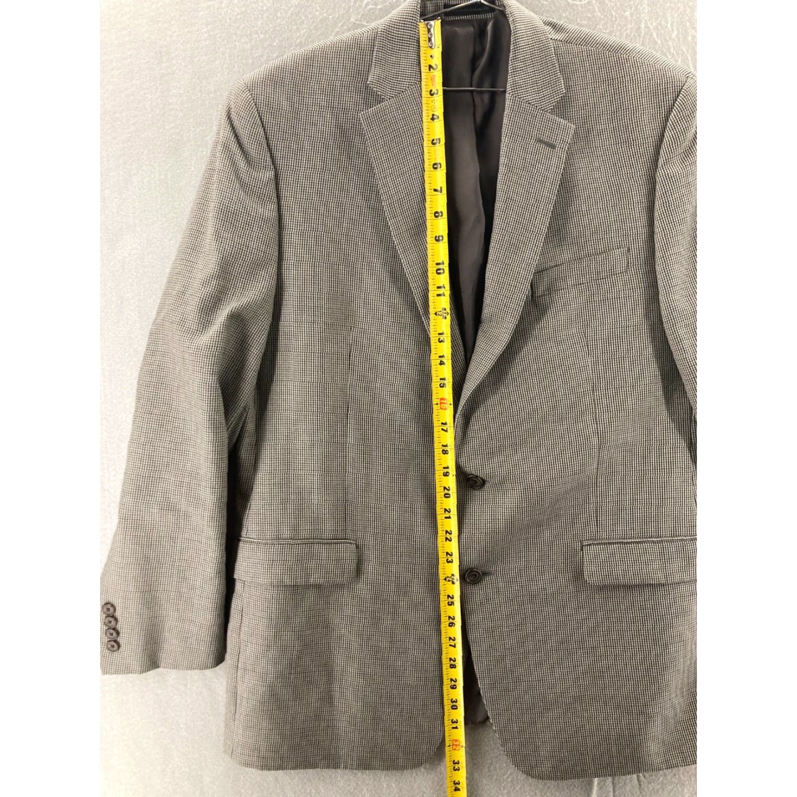 Ralph Lauren Lauren Ralph Lauren Sport Coat Mens Gray Houndstooth 2-Button 44L Size US S / EU 44-46 / 1 - 3 Thumbnail