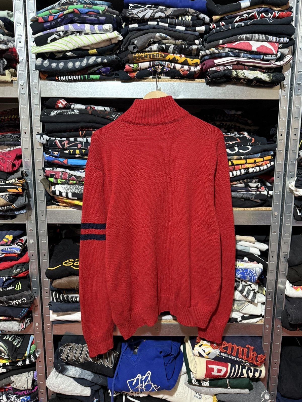 Polo Ralph Lauren Vintage 90’s Polo Ralph Lauren 1/4 Zip Knit Sweater Y2K Hype Size US XXL / EU 58 / 5 - 2 Thumbnail