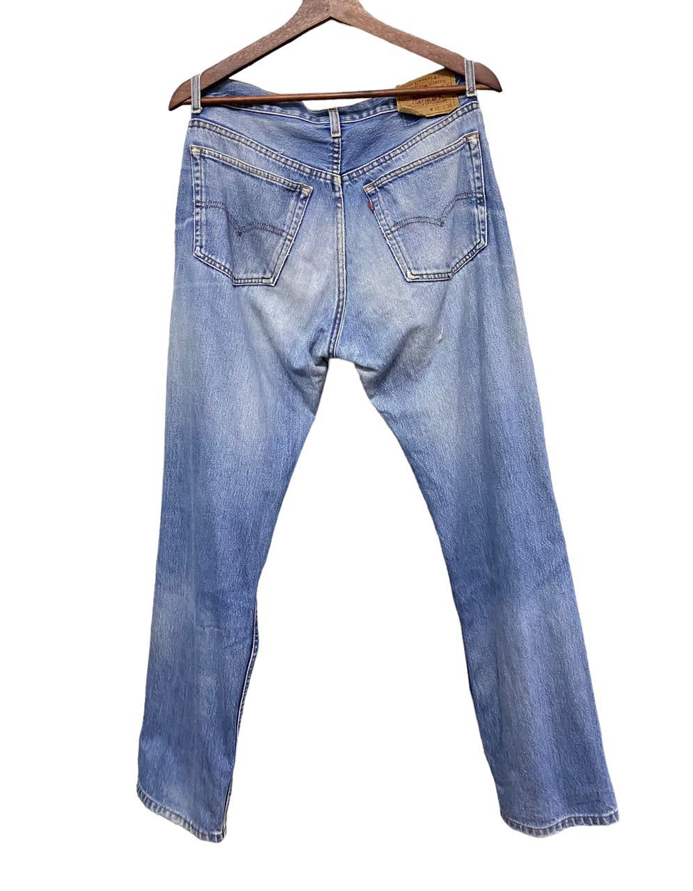 Levi's VINTAGE 90s LEVIS 501 XX BUTTON 555 DENIM JEANS Size US 32 / EU 48 - 2 Thumbnail