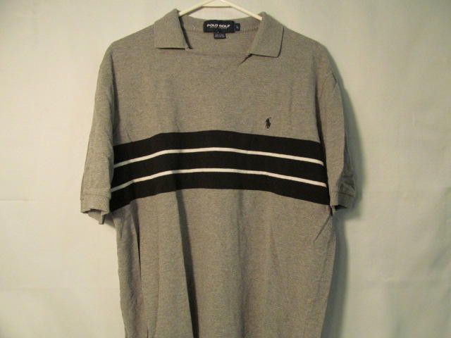 Polo Ralph Lauren Polo Ralph Lauren Men's Gray Striped Polo Shirt Size US L / EU 52-54 / 3 - 1 Thumbnail