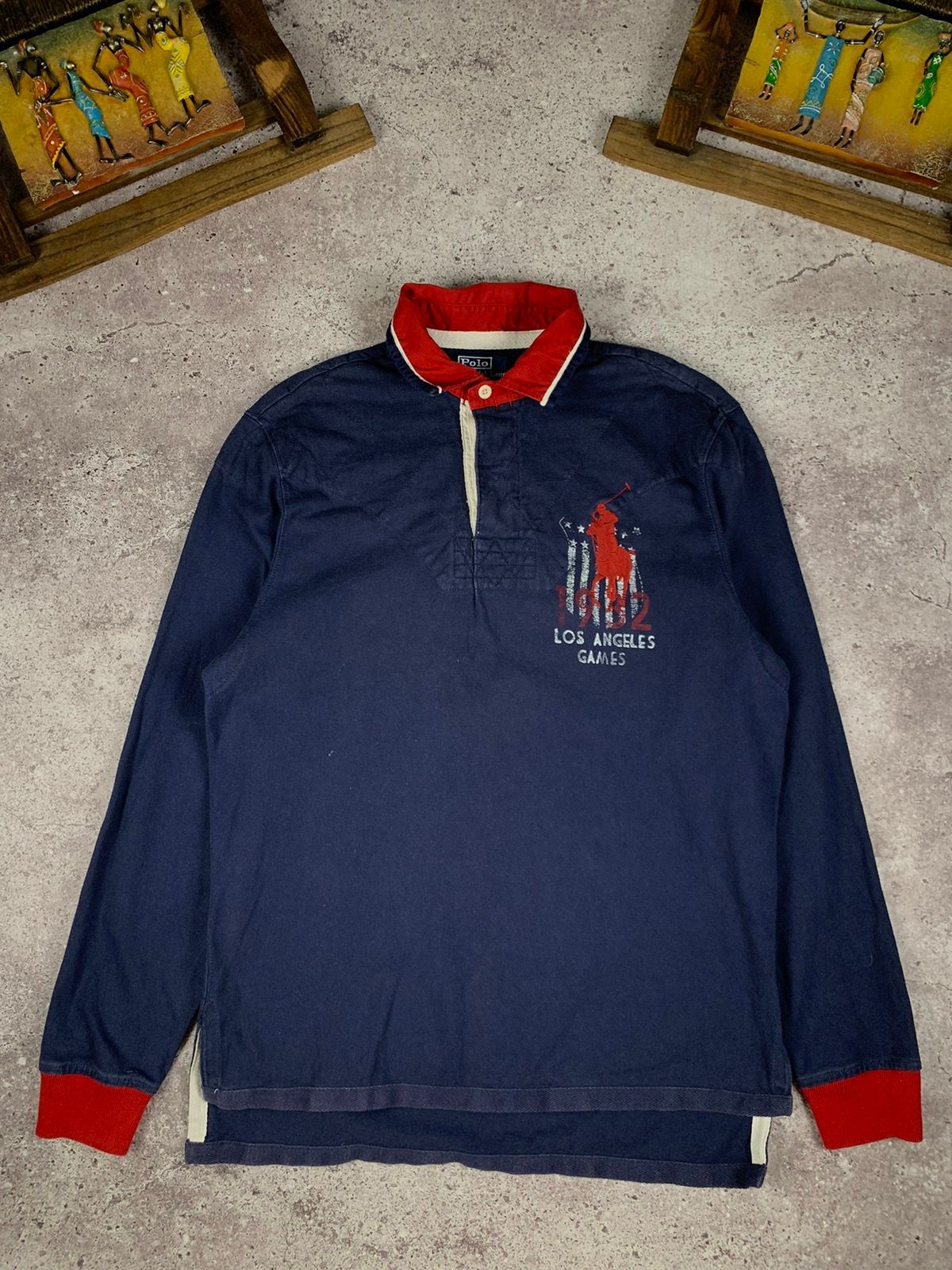 Pre-owned Polo Ralph Lauren X Vintage Rugby Los Angeles Game Polo Ralph Laurent Vintage In Dark Blue