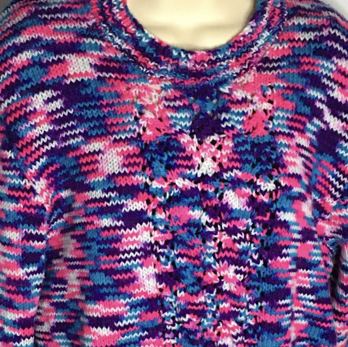 Handmade New Hand Knitted Crew Neck Jumper Size M / US 6-8 / IT 42-44 - 5 Thumbnail