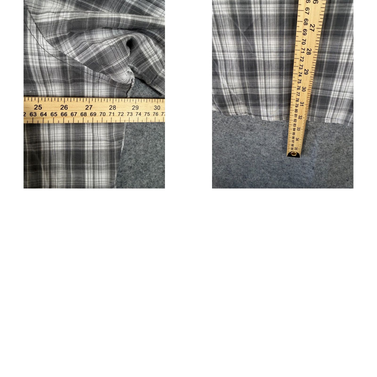 Wrangler Wrangler Shirt Mens 2XL Gray Plaid Pearl Snap Short Sleeve Cowboy Rodeo Western Size US XXL / EU 58 / 5 - 9 Thumbnail