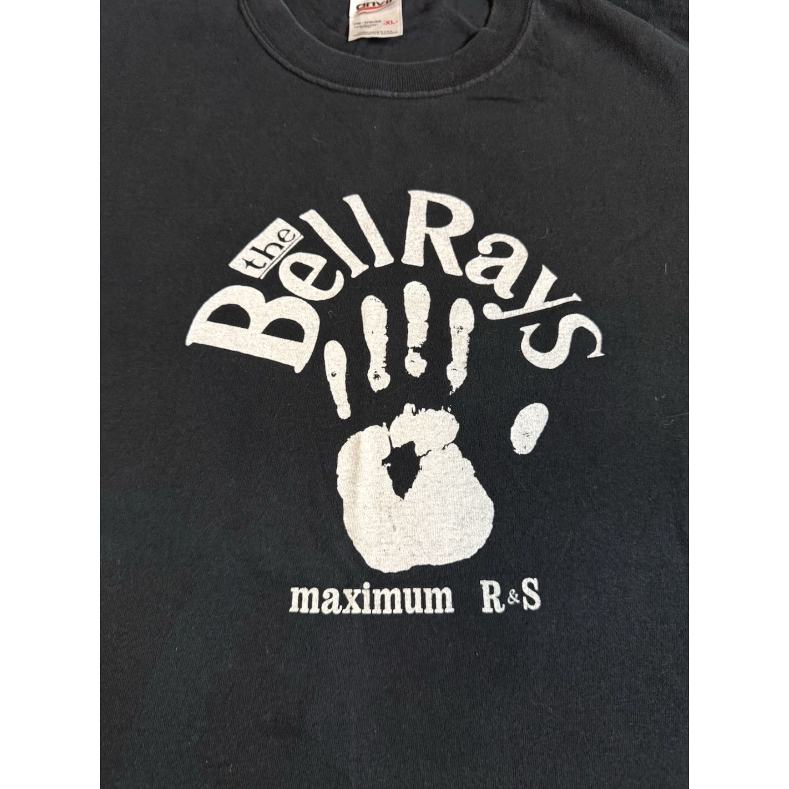 Anvil VINTAGE The Bellrays Maximum R&S T Shirt XL Black Cotton Crew Neck Short Sleeve Rock Band Punk 90s Mens Logo T-Shirt Size US XL / EU 56 / 4 - 2 Thumbnail