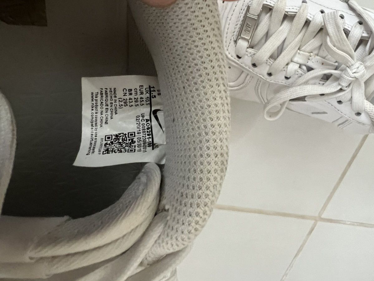 John Elliott × Nike Nike x John Elliott Air Force 1 Low Triple White Size US 11.5 / EU 44-45 - 12 Thumbnail
