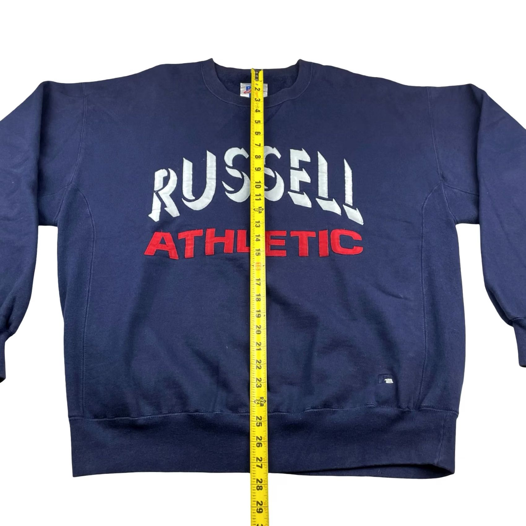 Russell Athletic VINTAGE Russell Athletic Men’s Sweatshirt XL Navy Blue Crew Neck USA Logo Sewn/Stitched Cotton/Polyester Fleece Size US XL / EU 56 / 4 - 5 Thumbnail
