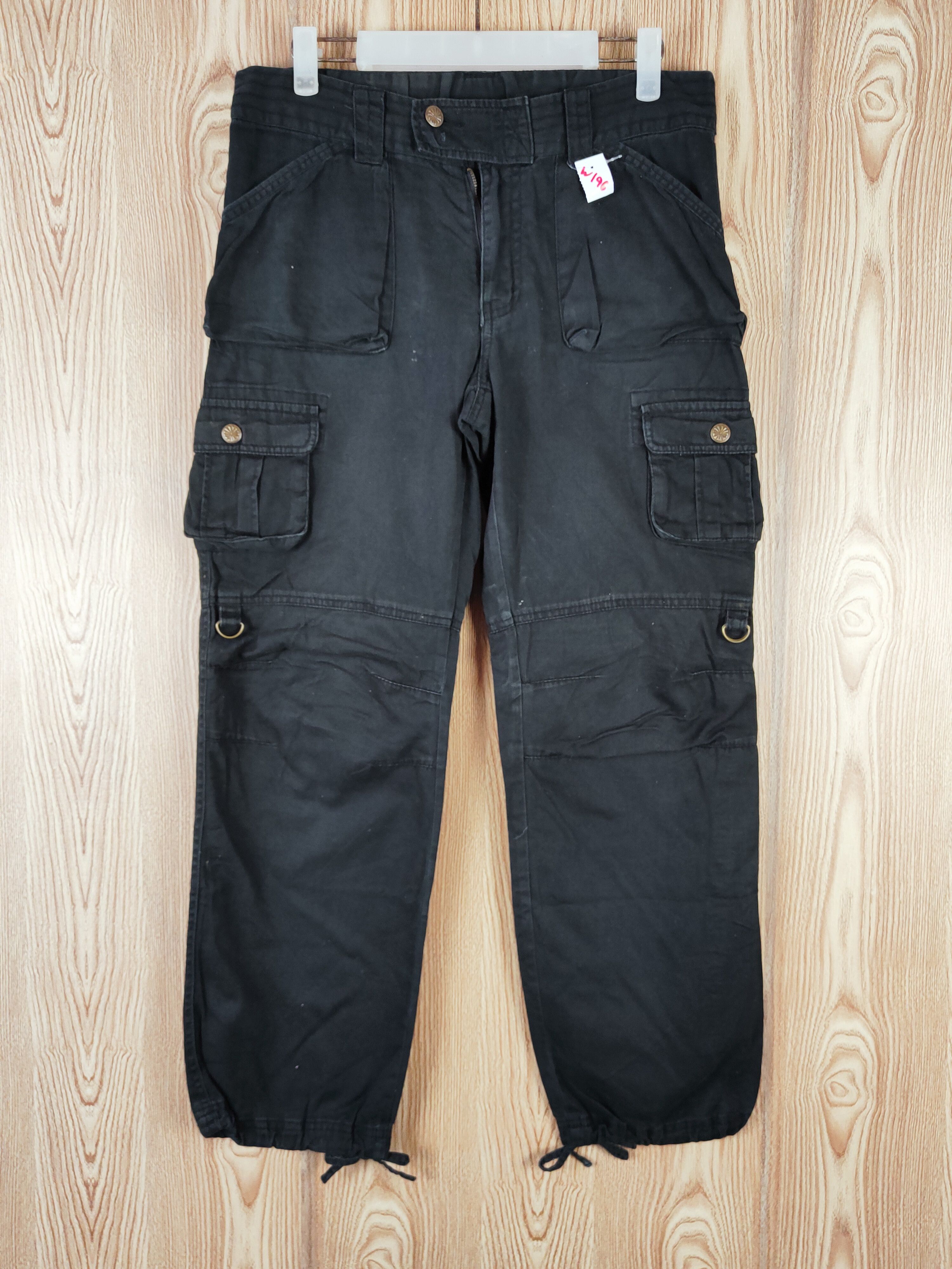 Japanese Brand Japanese Brand Black Multipocket Tactical Cargo Pants #W196 Size US 30 / EU 46 - 1 Thumbnail
