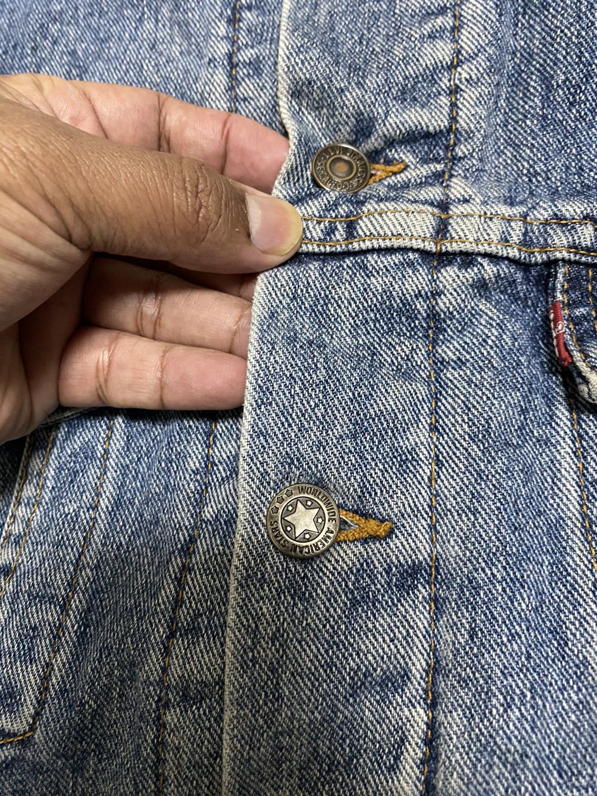 Levi's Vintage Clothing Vintage 90s Levi's Denim Buffalo Check Jacket Size US M / EU 48-50 / 2 - 8 Thumbnail