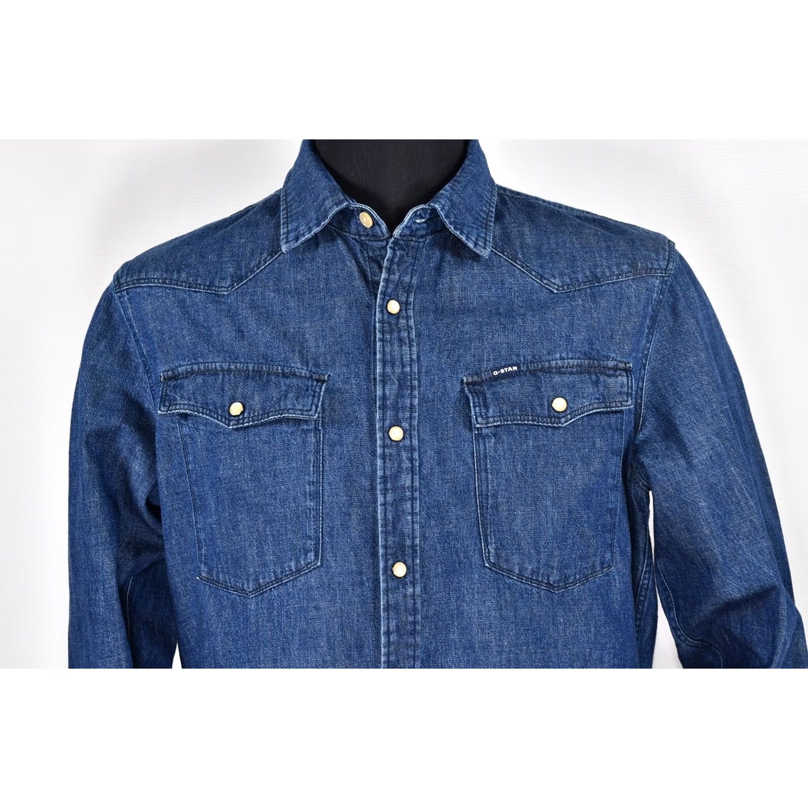 G-Star G-Star 3301 Slim Shirt Denim Button-Up XL Men's Blue Cotton Denim Shirt XL Size US XL / EU 56 / 4 - 2 Thumbnail