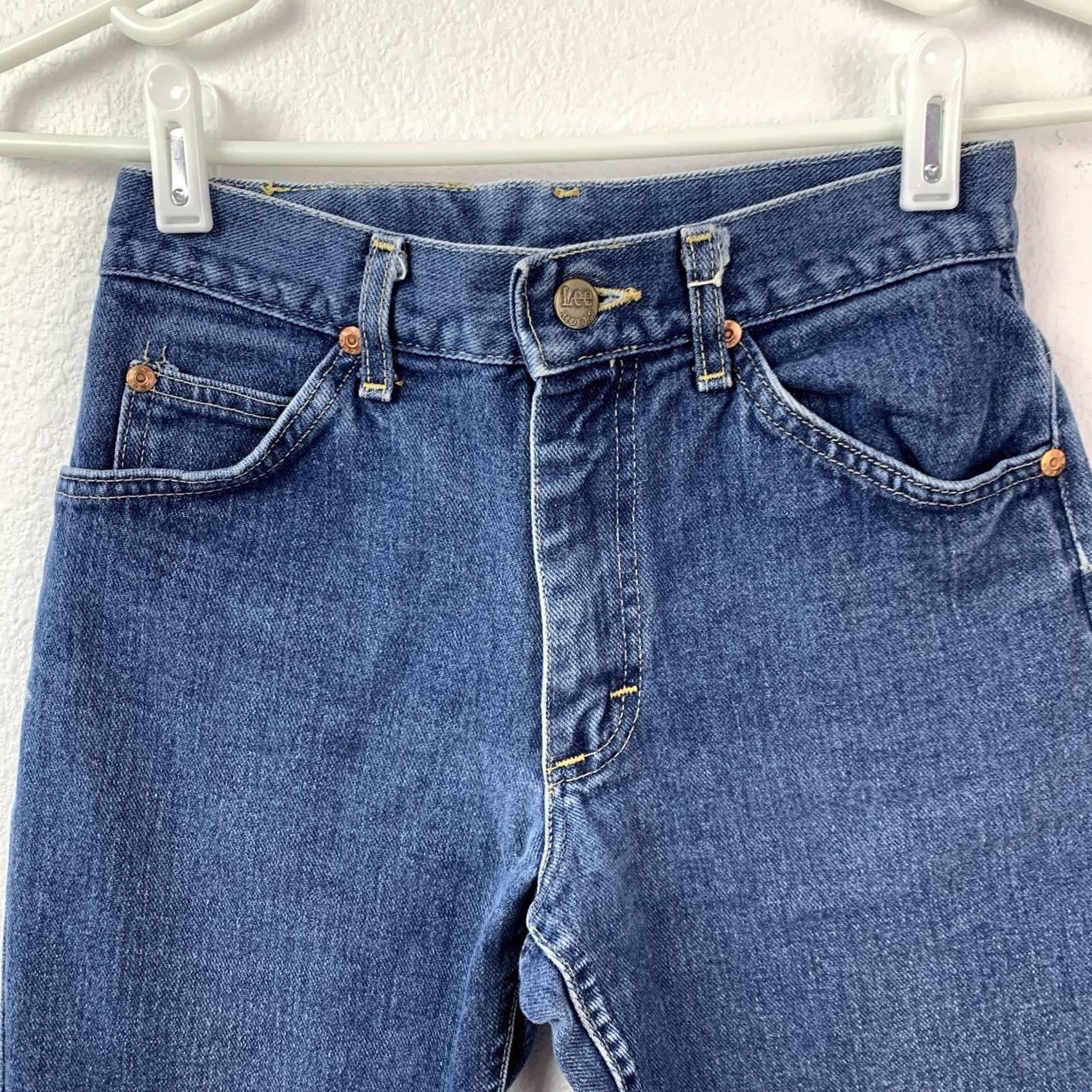 Lee VINTAGE Lee Riders Jeans Blue Denim USA 27 x 28 70s 80s Workwear Distressed Mens Jeans Size US 27 - 4 Thumbnail