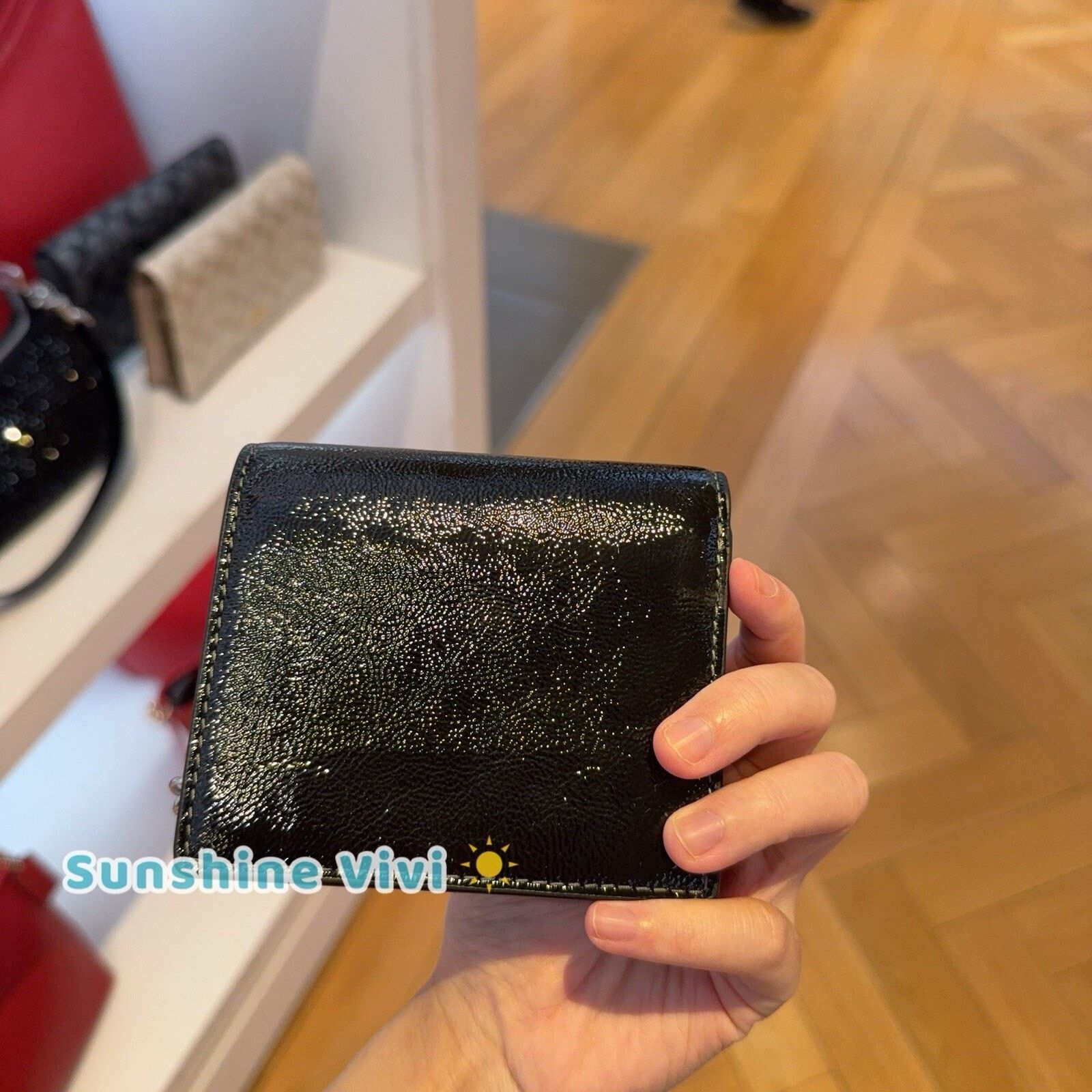 Coach NWT Coach Black Patent Leather Snap Small Wallet CW790 Size ONE SIZE - 3 Thumbnail