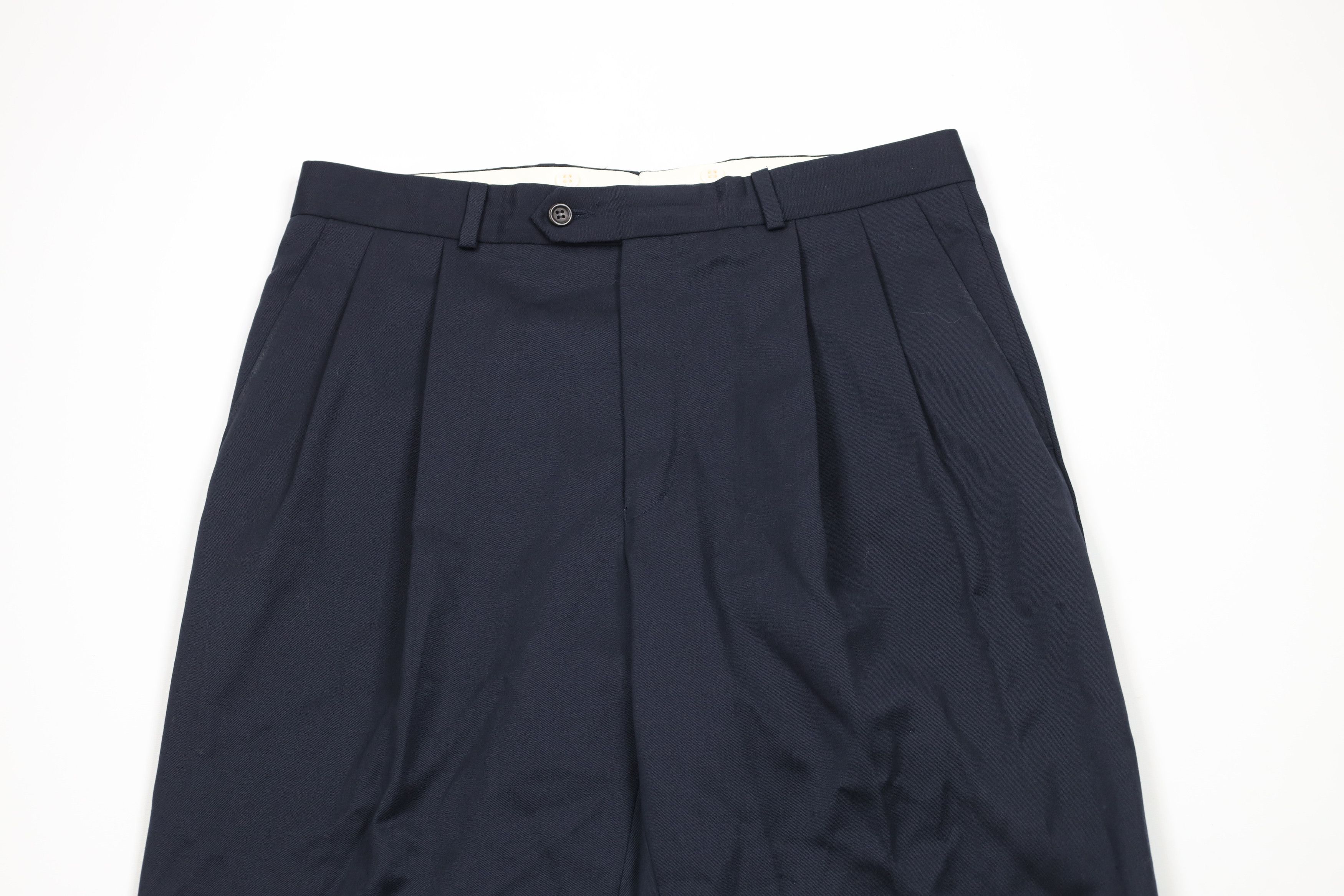 Ralph Lauren × Vintage Vintage 90s Chaps Ralph Lauren Wide Leg Wool Chino Pants Size US 32 / EU 48 - 2 Thumbnail
