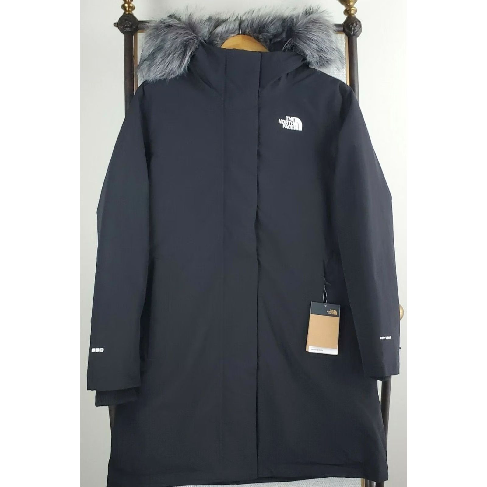 The North Face VINTAGE The North Face Arctic Parka Womens XL Black 550 Down Waterproof Windproof Hyvent 550 Down Filled Parka Snow Winter Size XL / US 12-14 / IT 48-50 - 3 Thumbnail