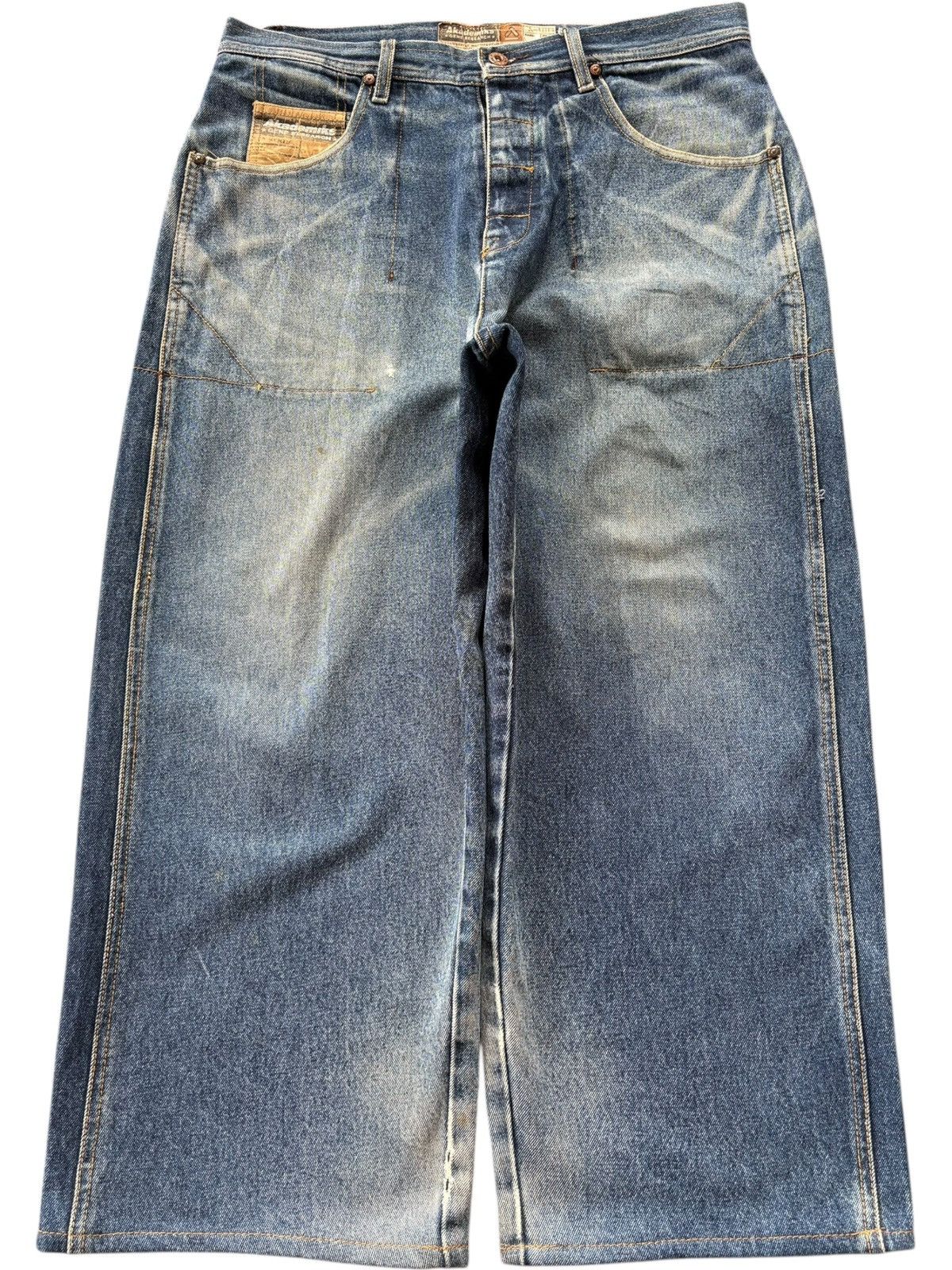 Akademiks Vintage Akademiks Faded Wash Baggy Jeans Size US 35 - 1 Thumbnail