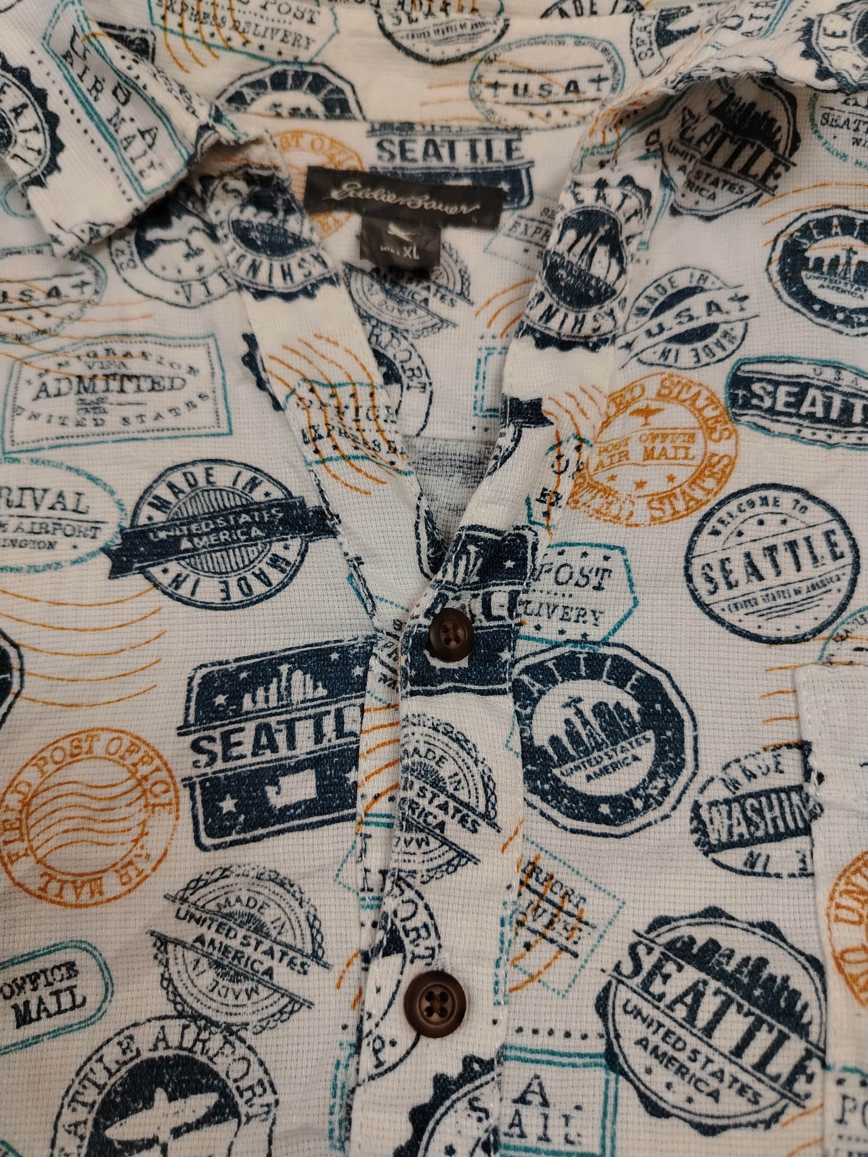 Eddie Bauer Eddie Bauer us mail full print Pullover shirt Size US XL / EU 56 / 4 - 7 Thumbnail