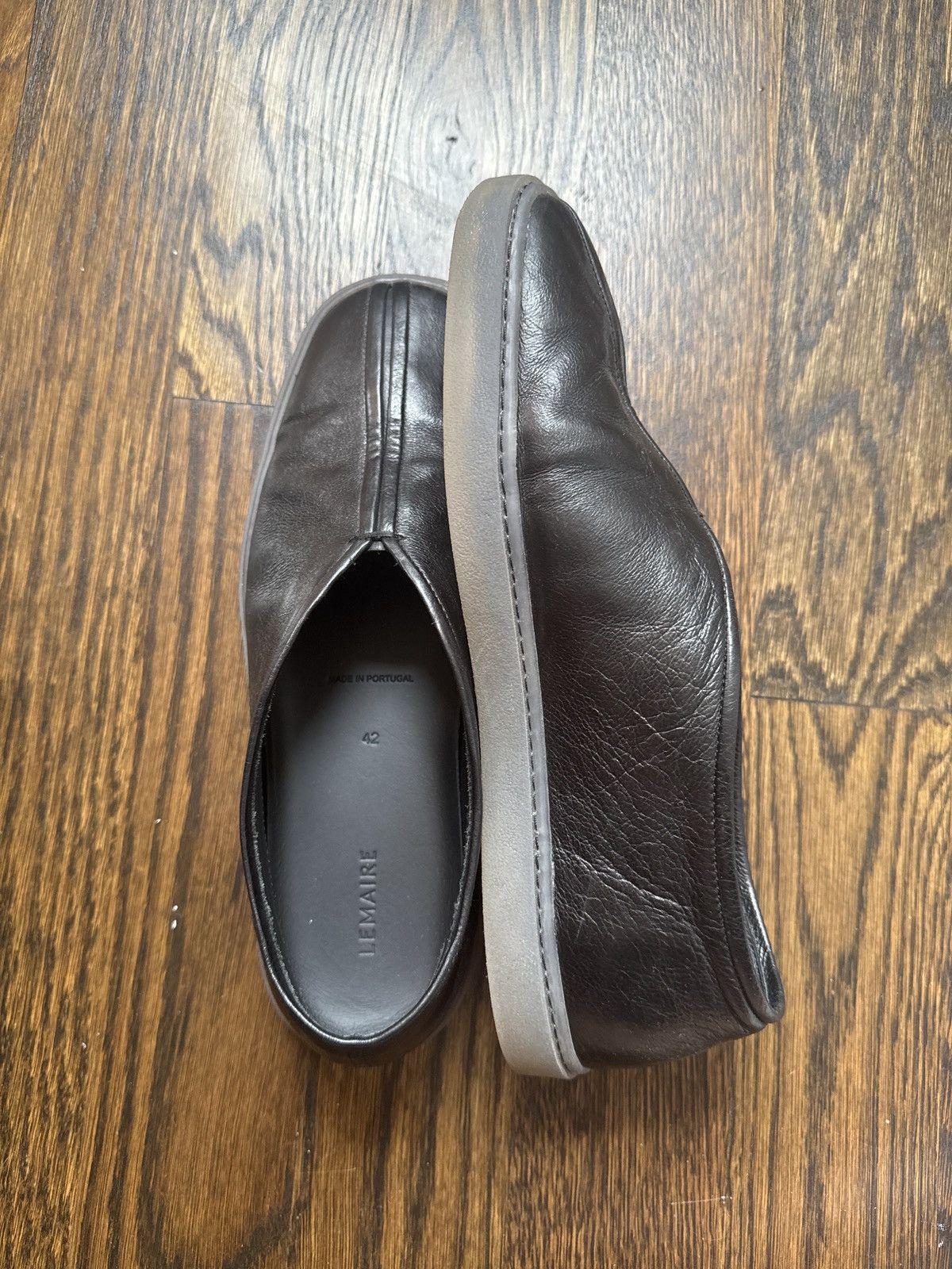 Lemaire Lemaire Black Linoleum Piped Loafer Size US 9 / EU 42 - 3 Thumbnail