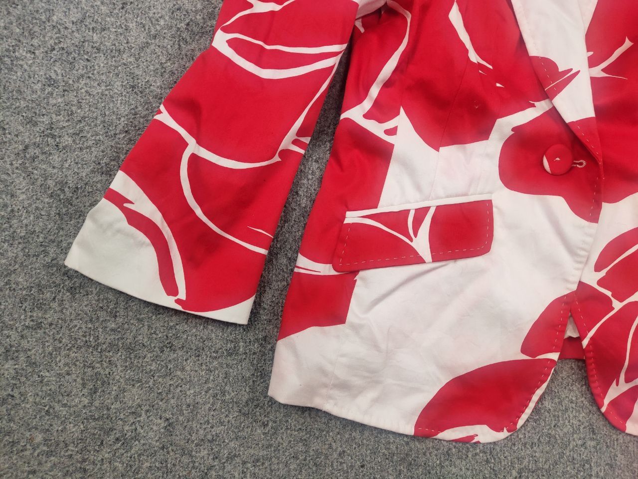 Escada Vintage 90's Escada Design blazer jacket bright red floral Size M / US 6-8 / IT 42-44 - 10 Thumbnail