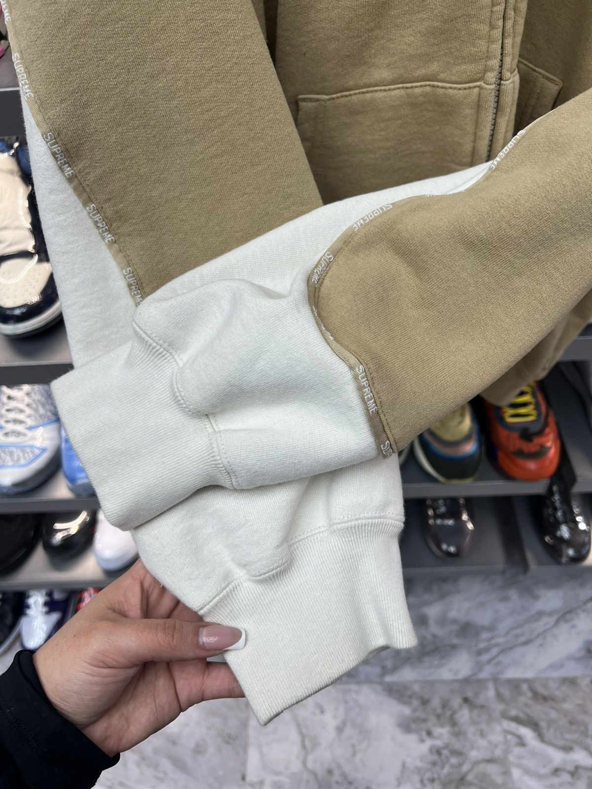 Supreme Supreme Piping Brown Hoodie Size US L / EU 52-54 / 3 - 6 Thumbnail