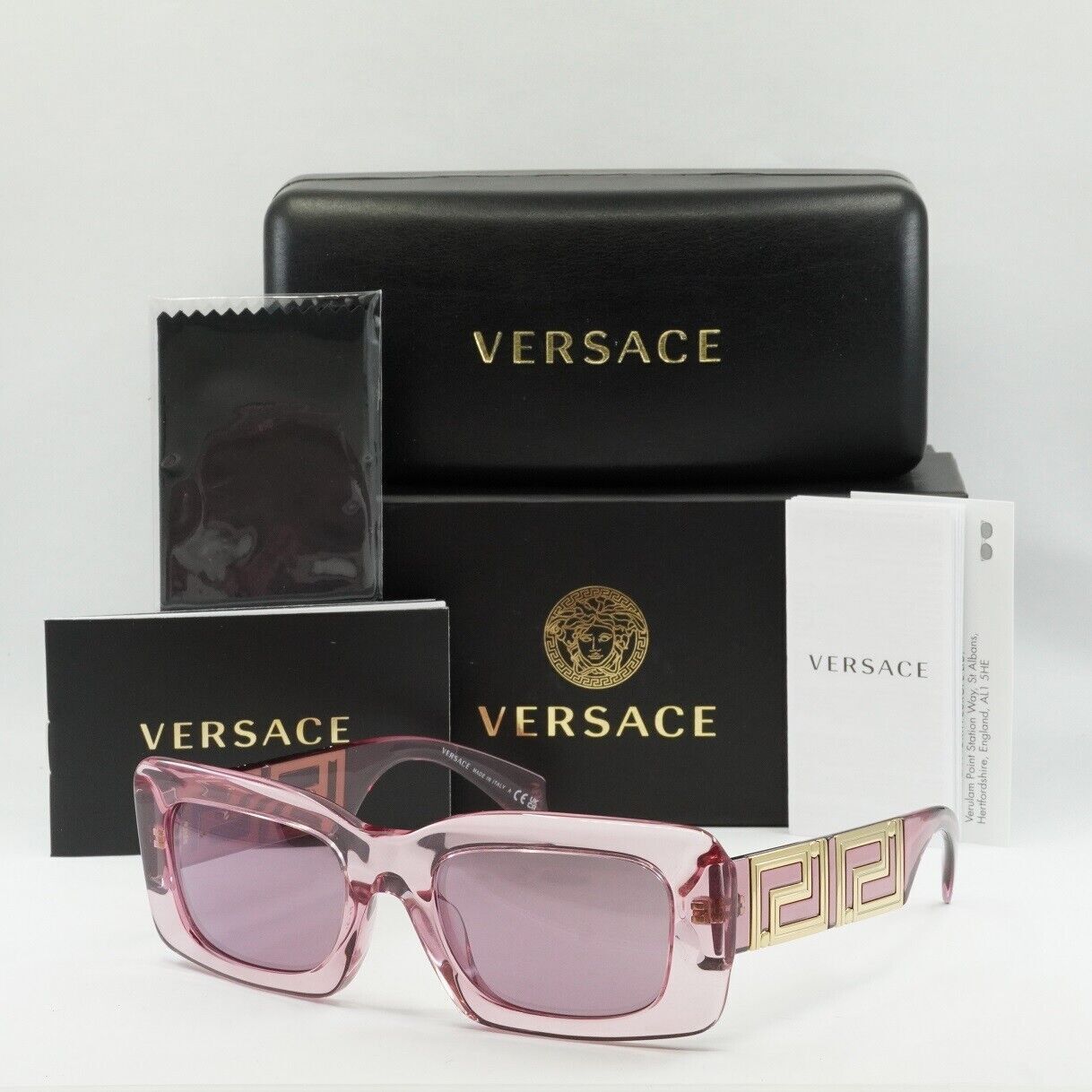 Versace NEW VERSACE VE4444U-5355AK-54 TRANSPARENT PINK Size ONE SIZE - 6 Thumbnail