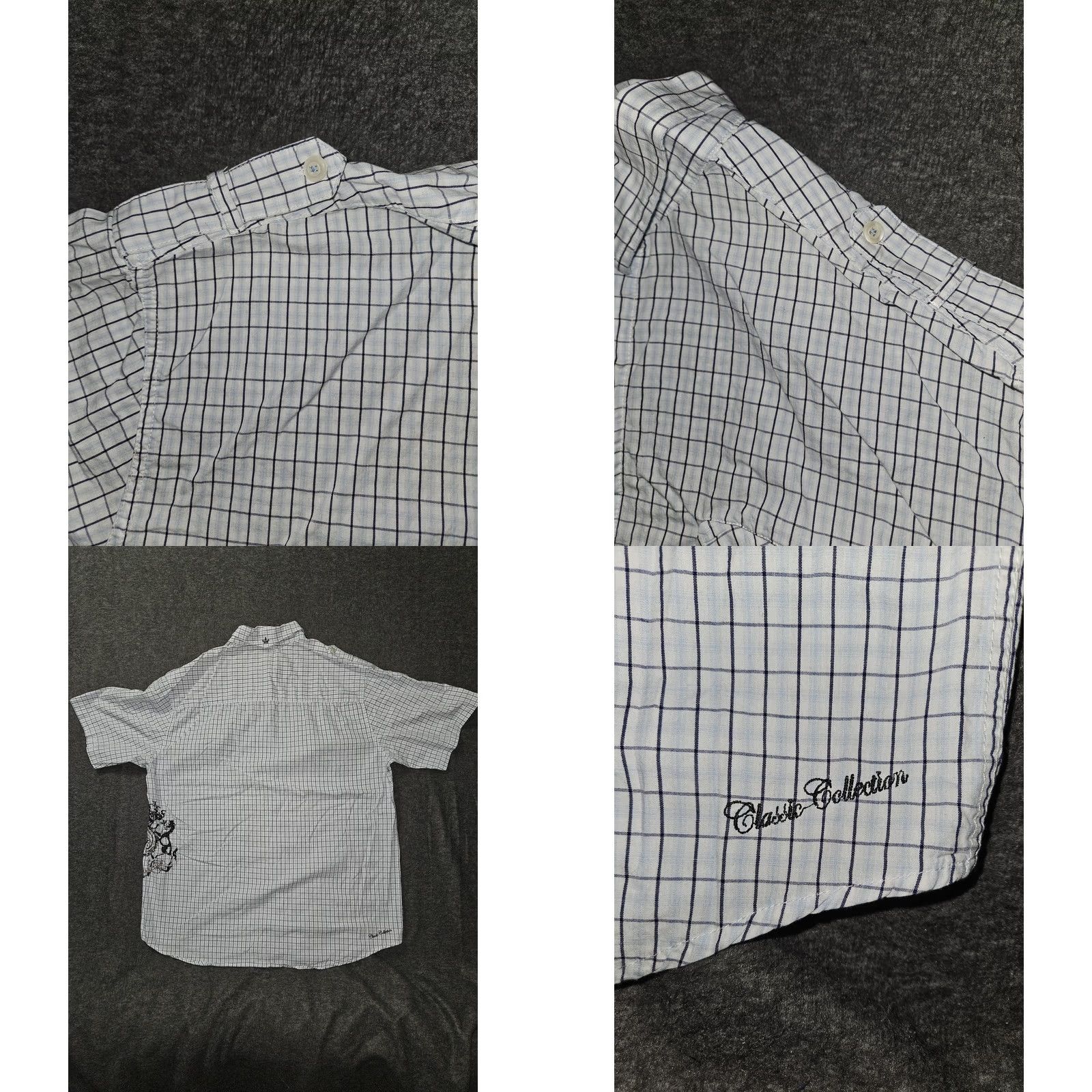 English Laundry VINTAGE English Laundry Shirt Mens 2XLT White Check Classic Embroidered Short Sleeve Size US XXL / EU 58 / 5 - 8 Thumbnail