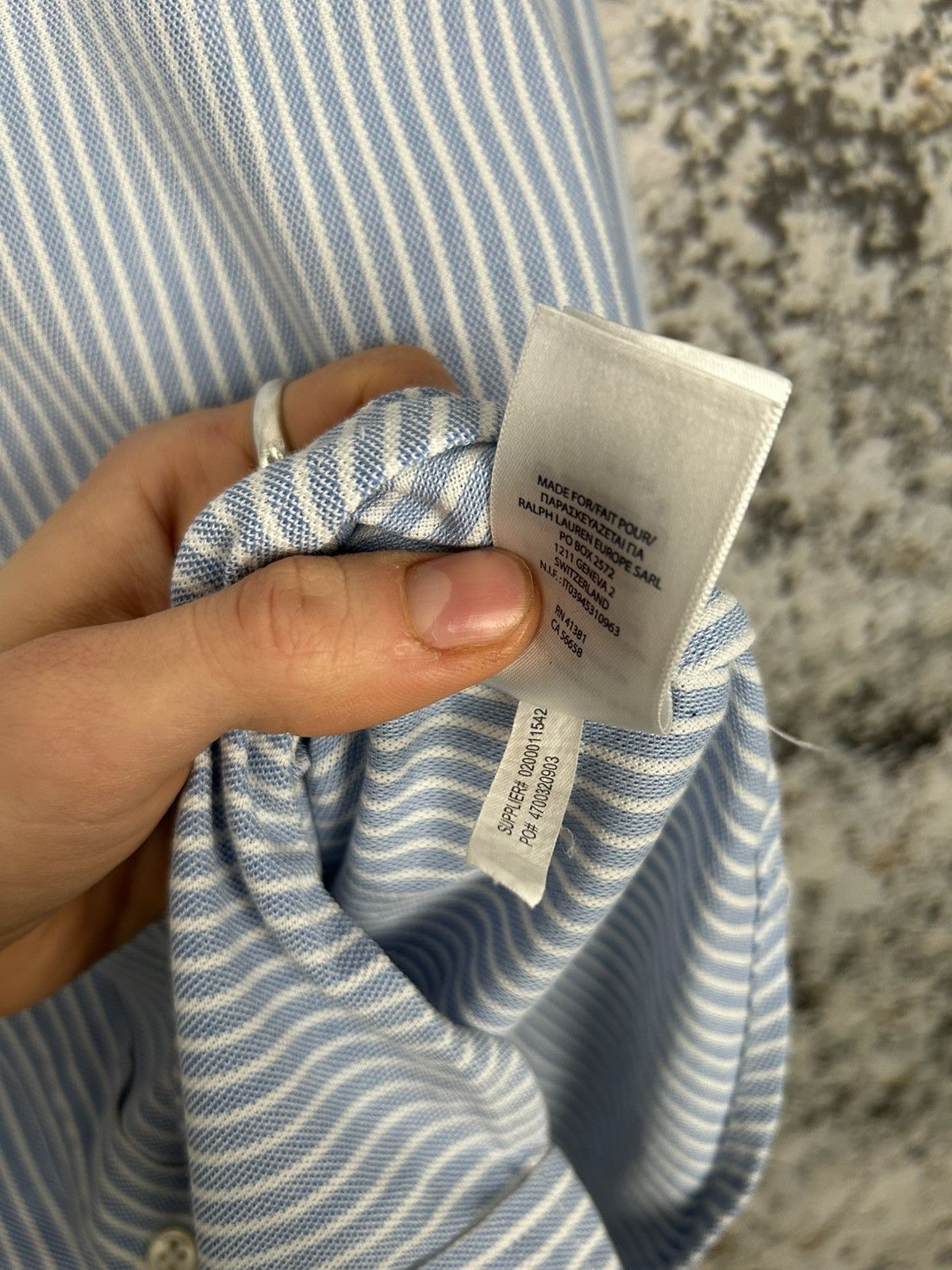 Polo Ralph Lauren Polo Ralph Lauren Stripe Blue Shirt Elegant Vintage Size US M / EU 48-50 / 2 - 7 Thumbnail
