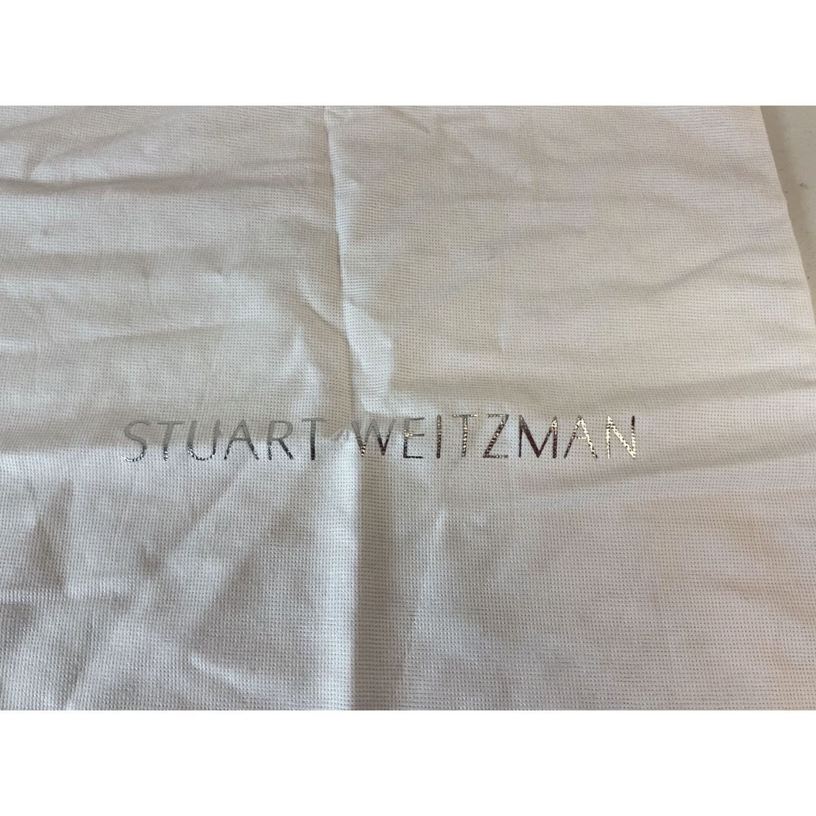 Stuart Weitzman Stuart Weitzman Drawstring Bag 22 X 16 White Silver Logo Size ONE SIZE - 2 Thumbnail