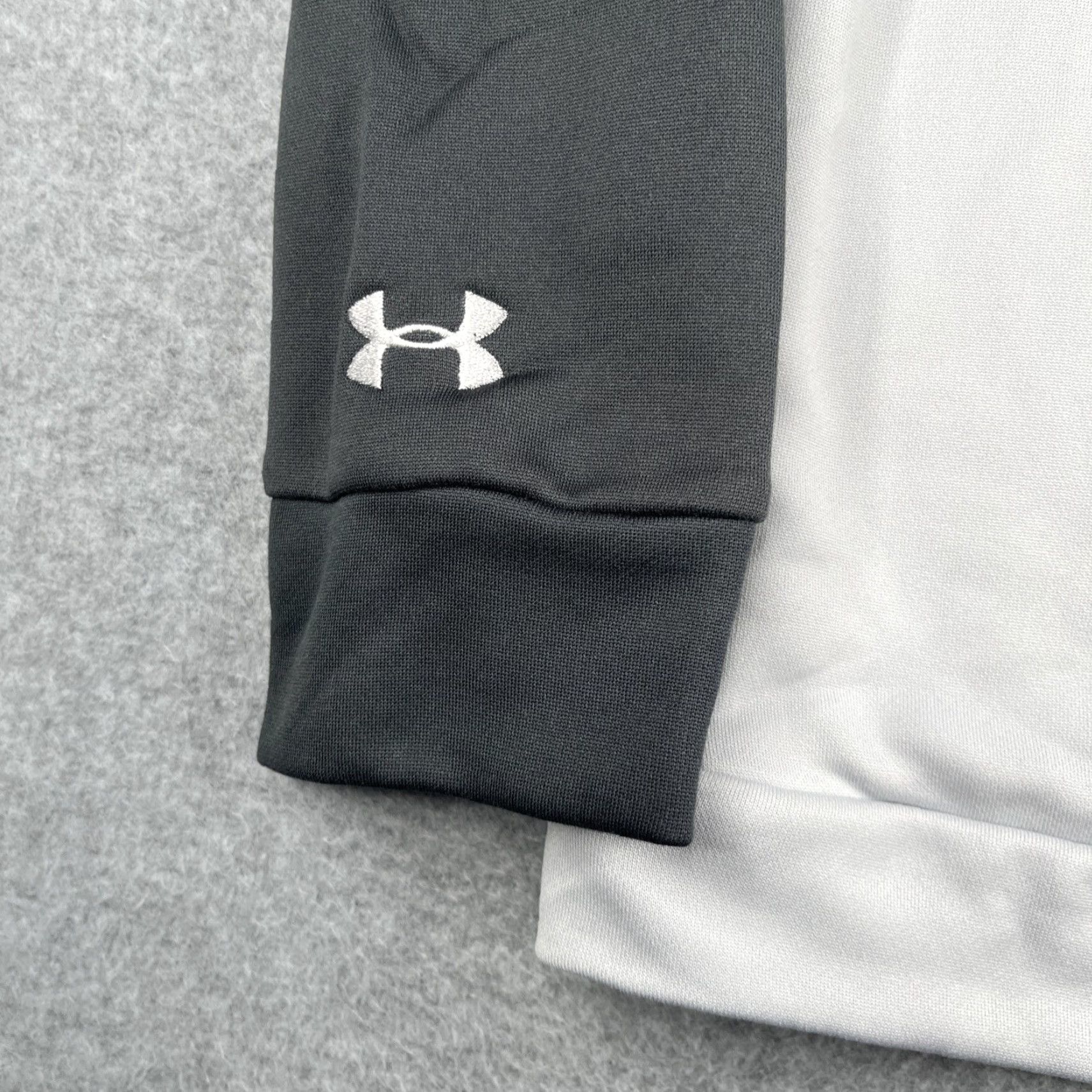Under Armour Under Armour Hoodie Sweatshirt Womens XL Gray Colorblock Pullover Hoodie Activewear NWT Performance Pockets Logo 90s? Size XL / US 12-14 / IT 48-50 - 2 Thumbnail