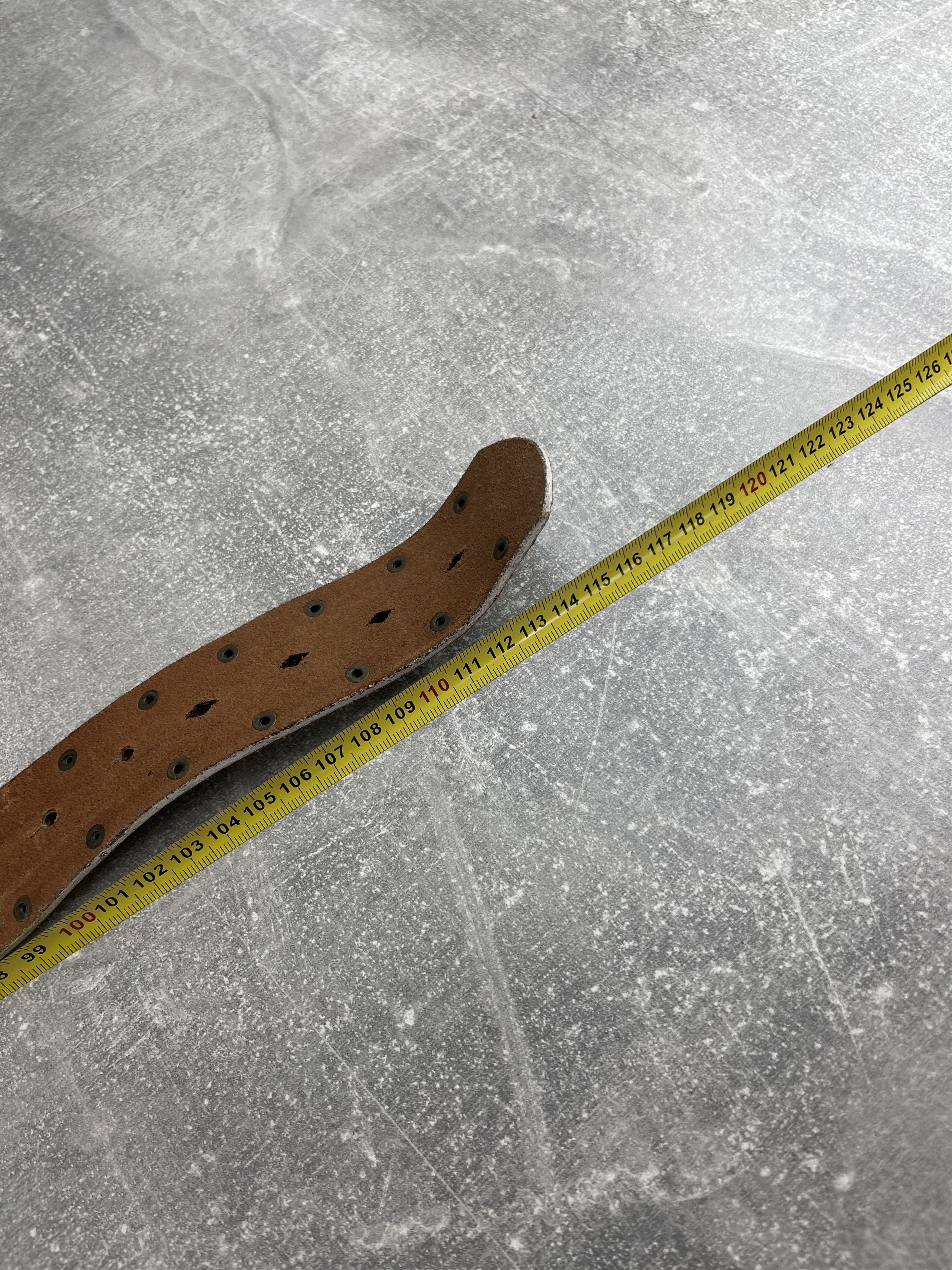 Seditionaries Y2K vintage faded leather belt big metal buckle Size ONE SIZE - 5 Thumbnail