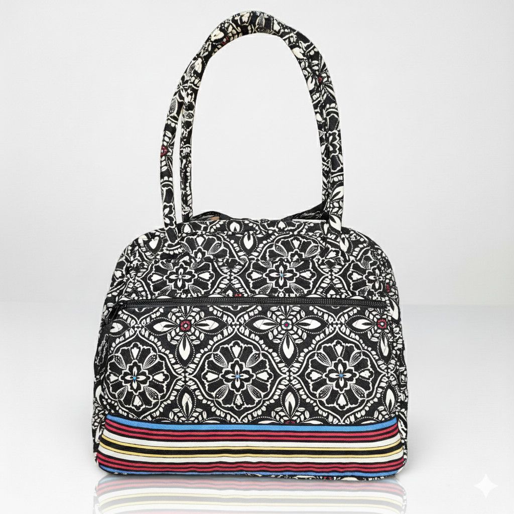 Vera Bradley Vera Bradley 13x10x5" Bag Alma Double Strap Shoulder Black Size ONE SIZE - 13 Thumbnail