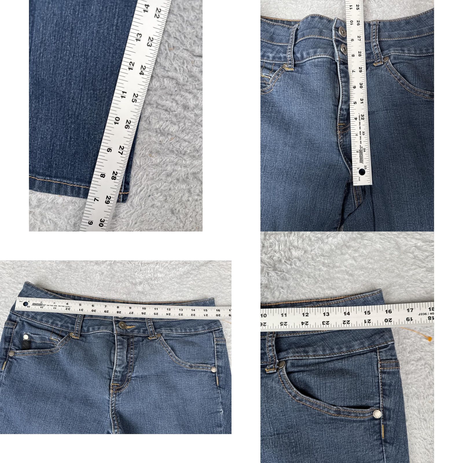 Torrid Torrid Jeans Womens Skinny Blue Mid Rise 12R 31x30 Stretch Double Button Zip 5-Pocket Denim Cotton Polyester Spandex Size 34" / US 12 / IT 48 - 8 Thumbnail