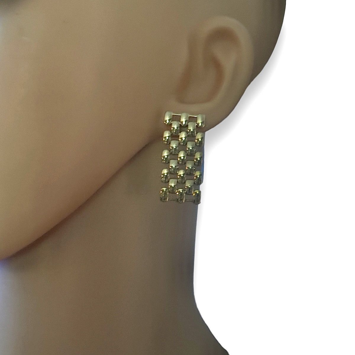 Vintage Vintage basketweave dangle post earrings Size ONE SIZE - 2 Thumbnail