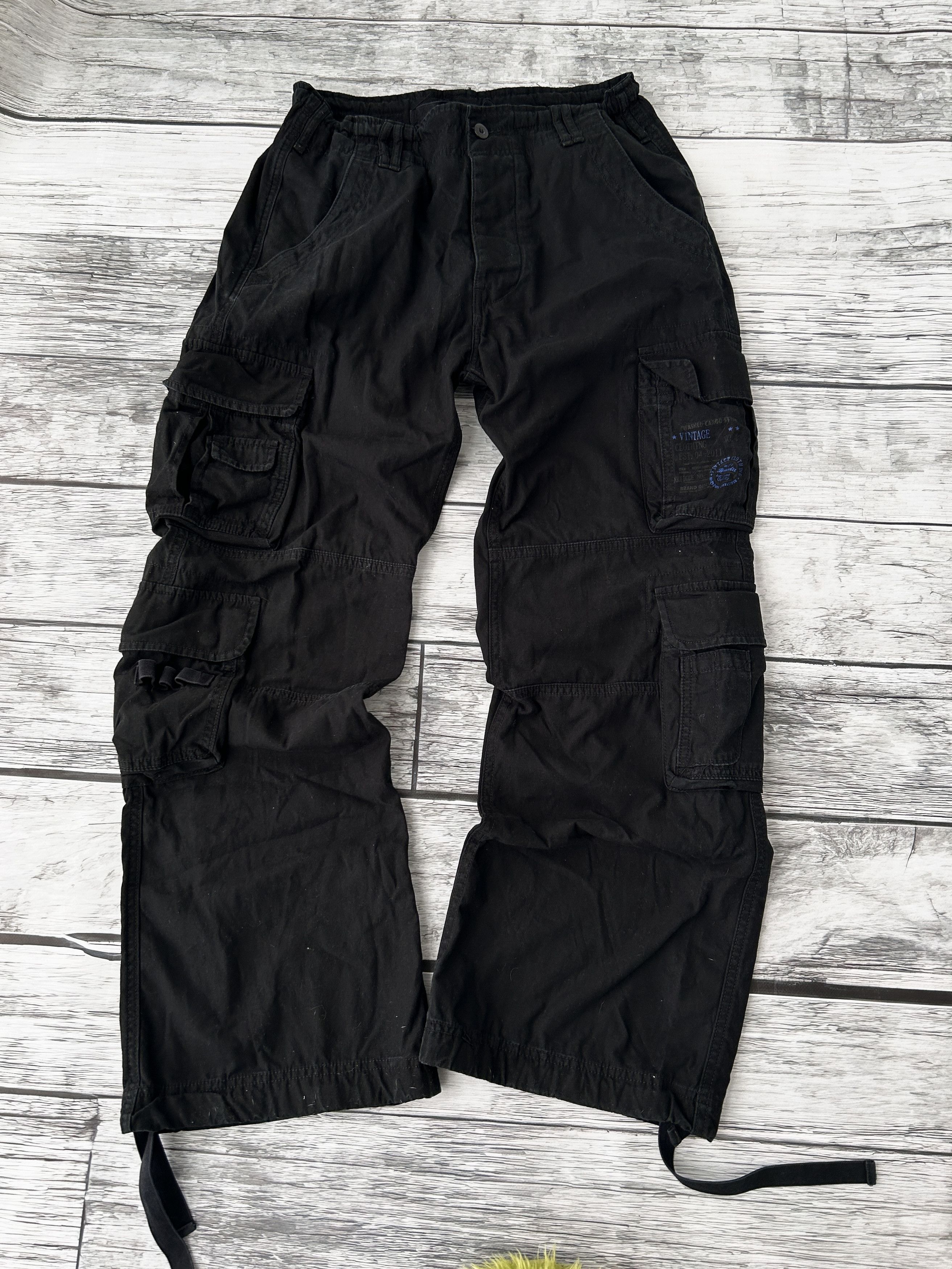 Vintage Vintage Flared Balenciaga Style Bondage Cargo Pants Size US 32 / EU 48 - 2 Thumbnail