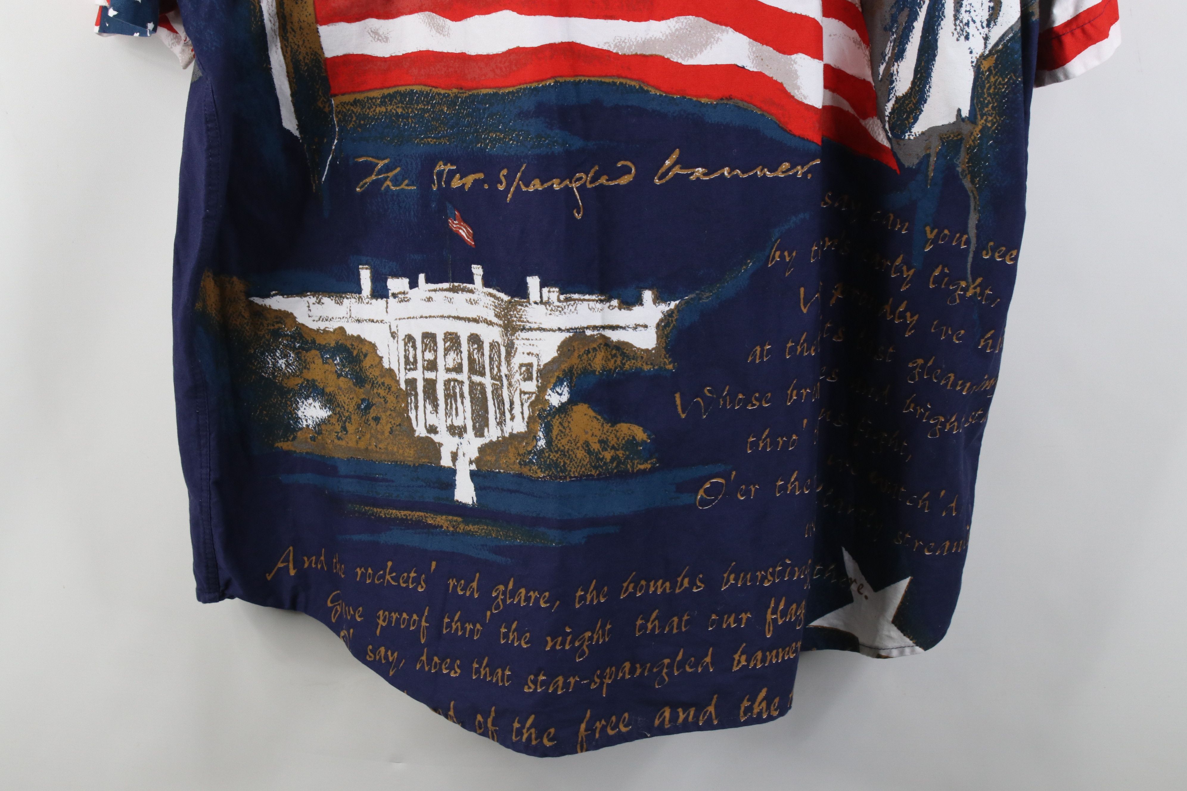 Vintage Vintage 90s Y2K Streetwear Statue of Liberty Button Shirt Size US XXL / EU 58 / 5 - 11 Thumbnail