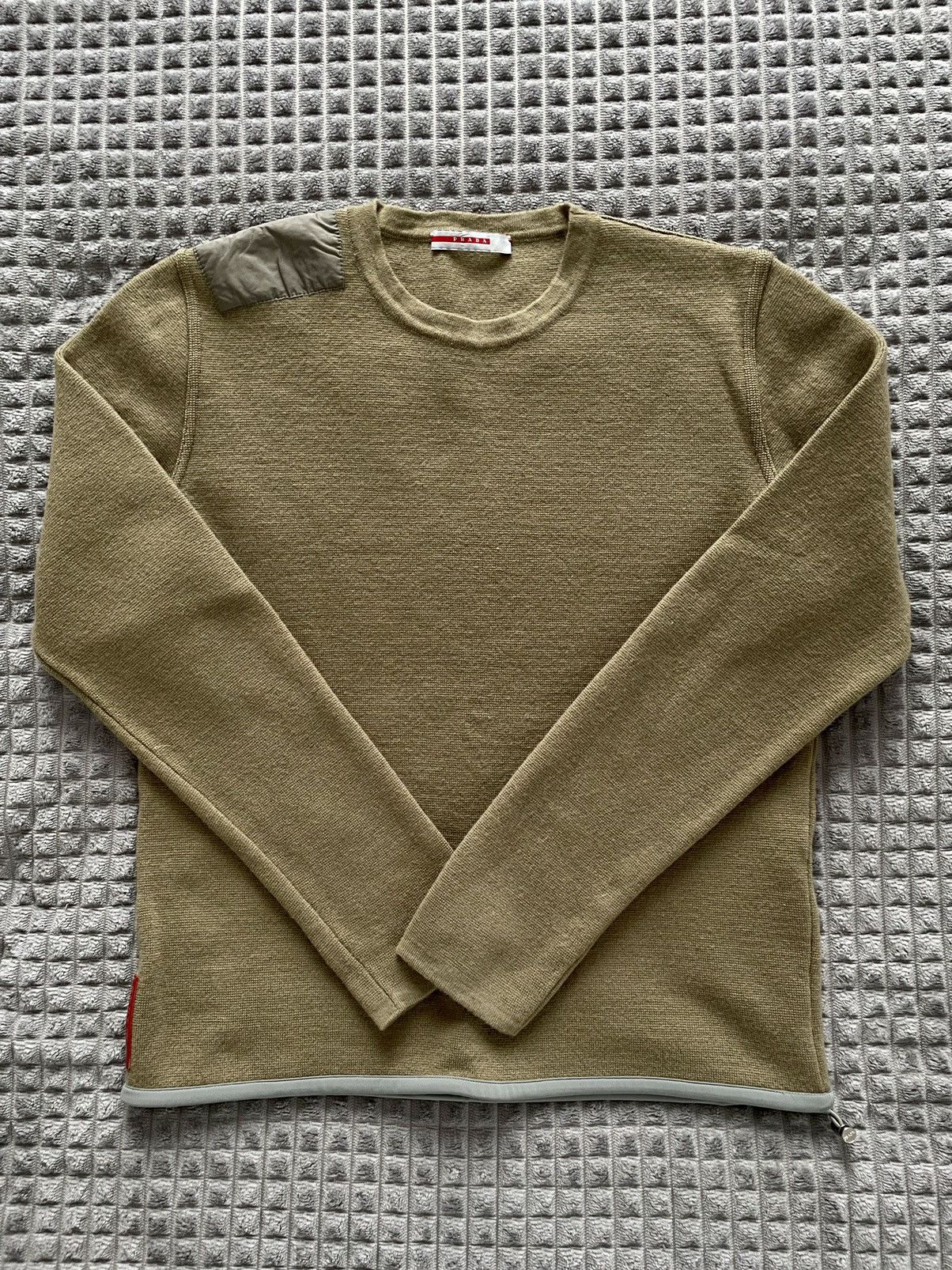 Prada Prada Sport Vintage Olive Stretch Red Tab Knit Sweater Size US S / EU 44-46 / 1 - 2 Thumbnail
