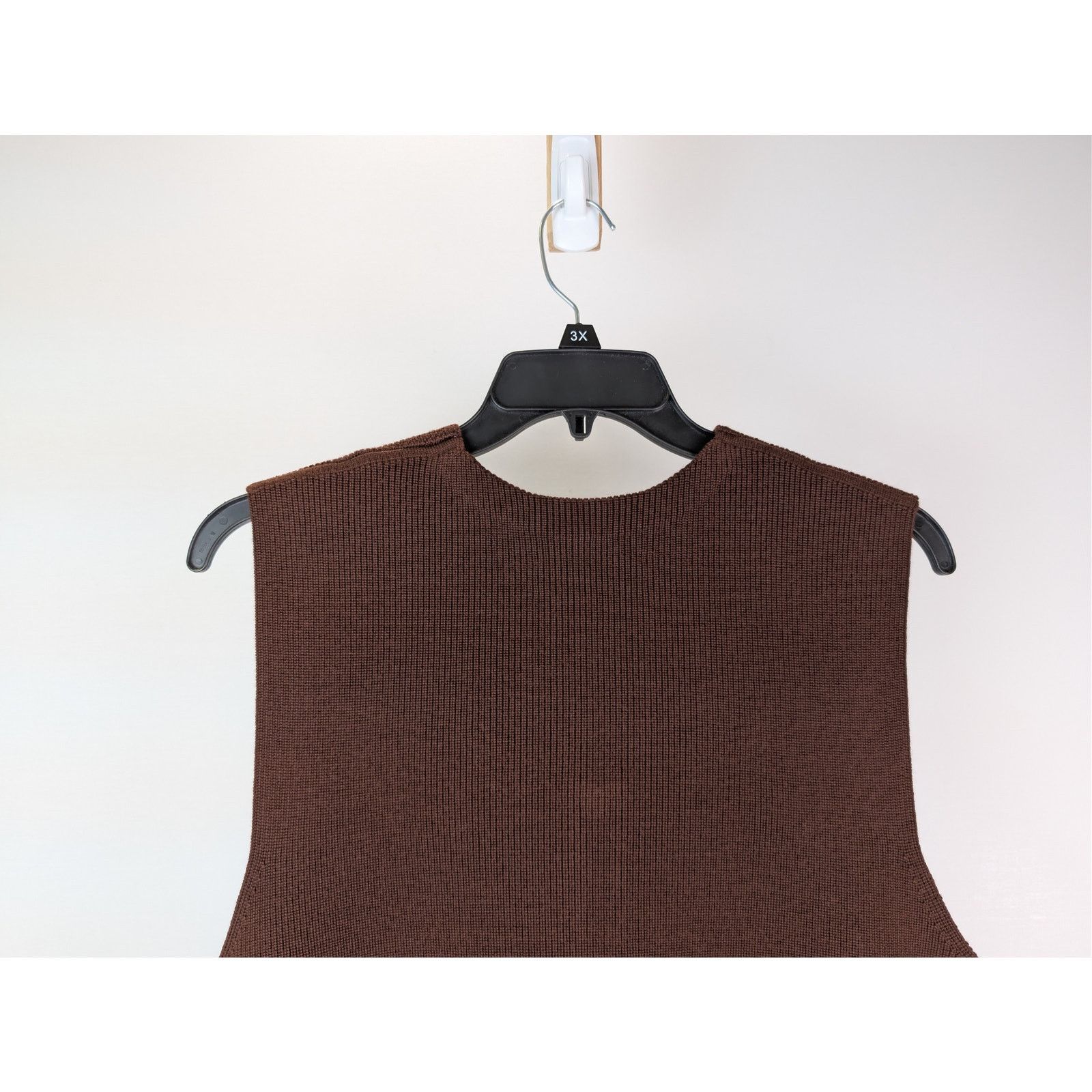 Studio Nicholson o1rshd1 Chesnut Knitwear 12GG Rib Zipped Vest Gilet in Brown Size US M / EU 48-50 / 2 - 11 Thumbnail