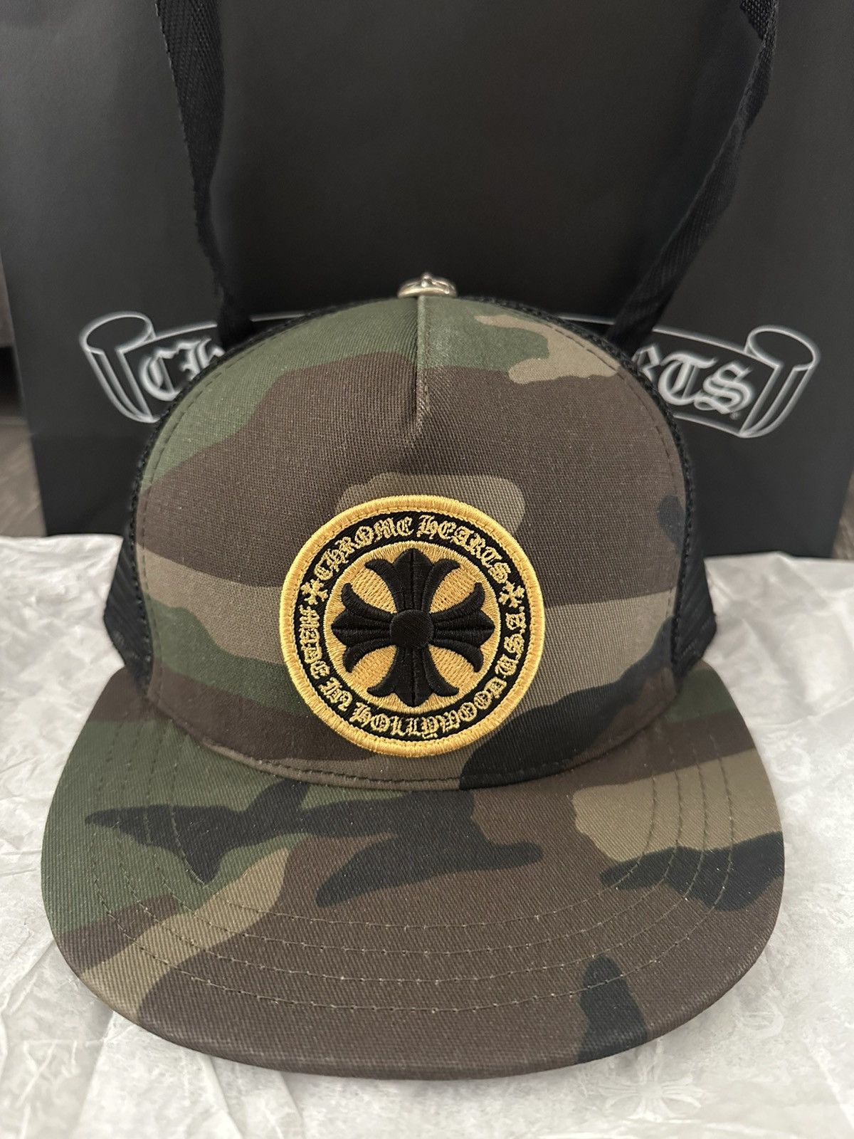Chrome Hearts Chrome Hearts Camo Plus Cross Seal Hat Size ONE SIZE - 1 Thumbnail