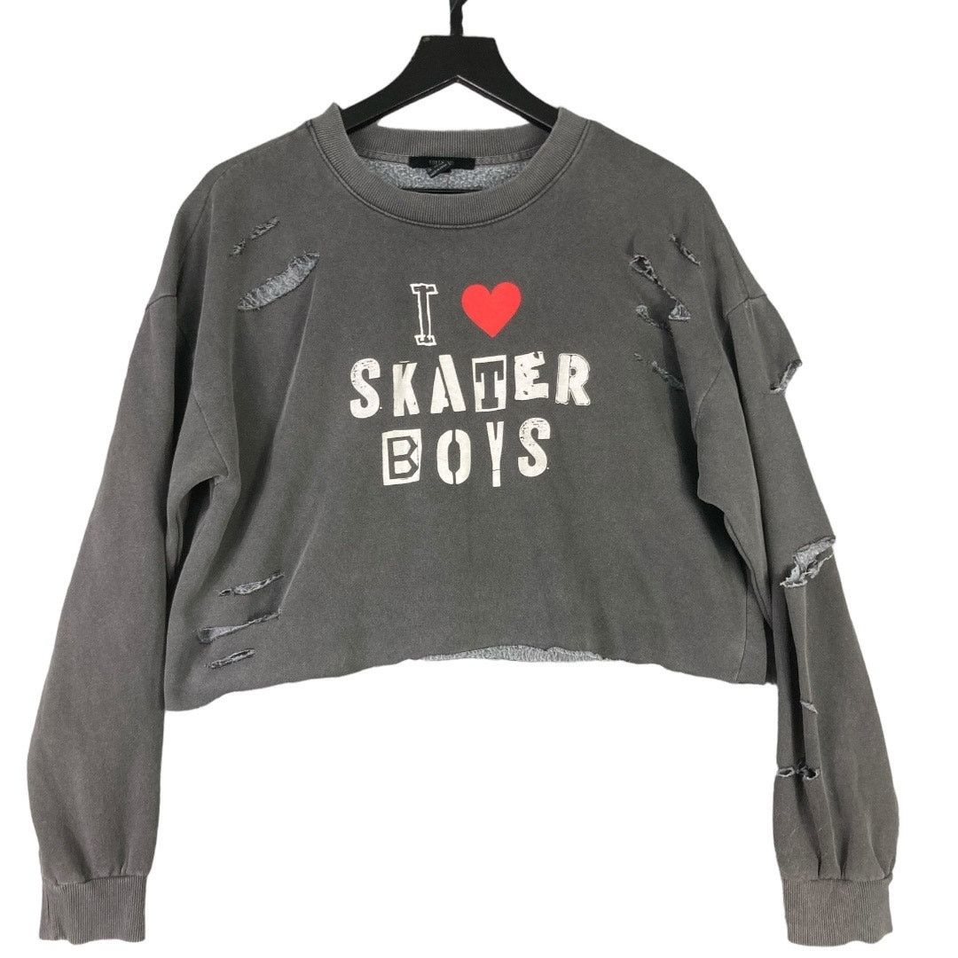 Forever 21 Forever 21 I Love Skater Boys Cropped Sweatshirt Women's L Size L / US 10 / IT 46 - 1 Thumbnail