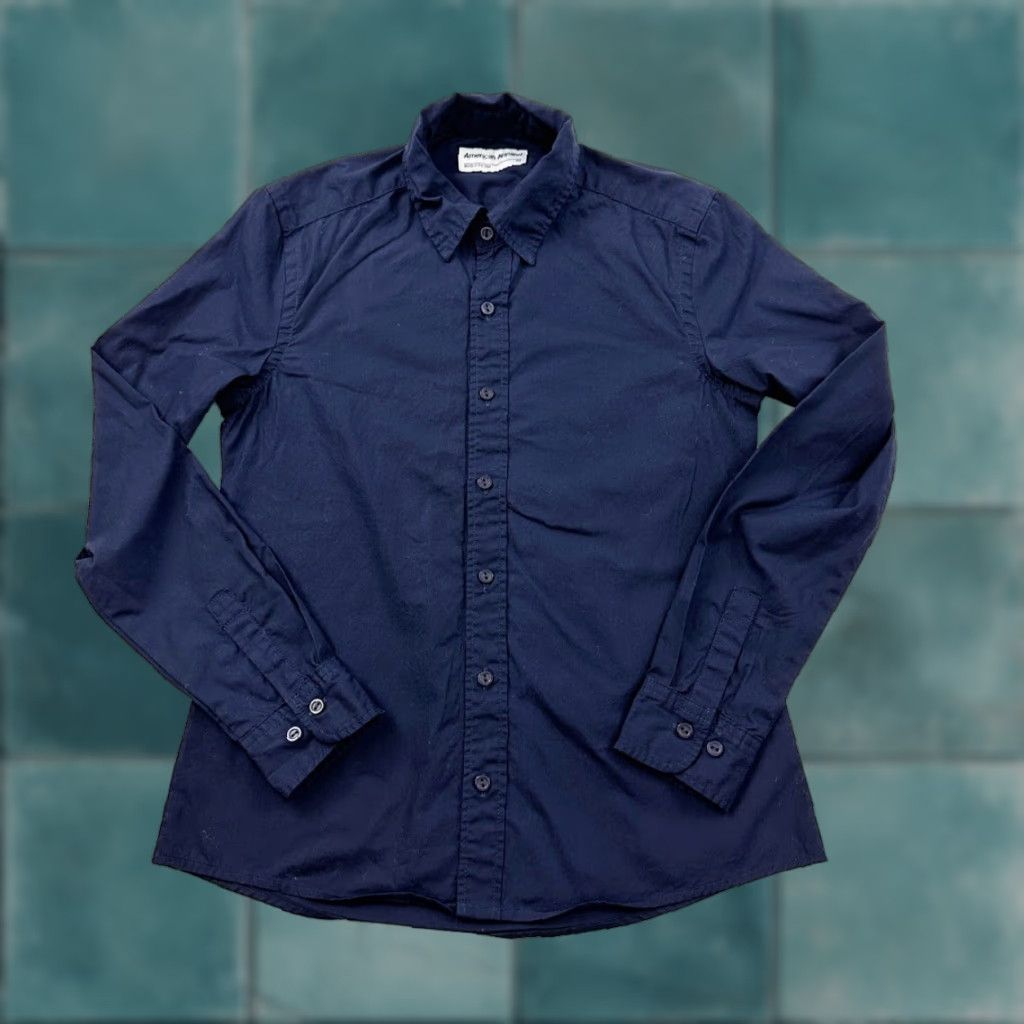 American Apparel American Apparel Shirt XS Blue Button-Up Long Sleeve Made in USA Womens Size XS / US 0-2 / IT 36-38 - 1 Thumbnail