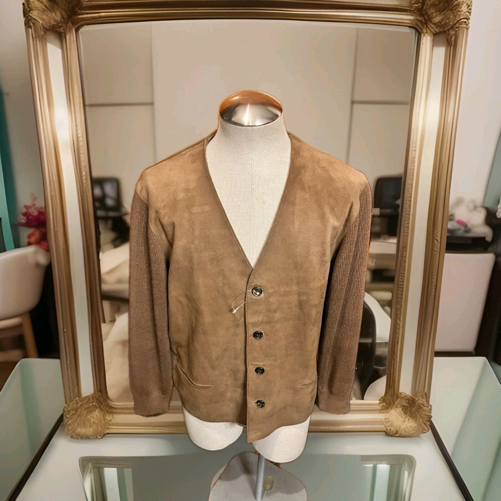 Antilope Puntypiel Inca Mens Jacket Size 44 Vicuña Wool