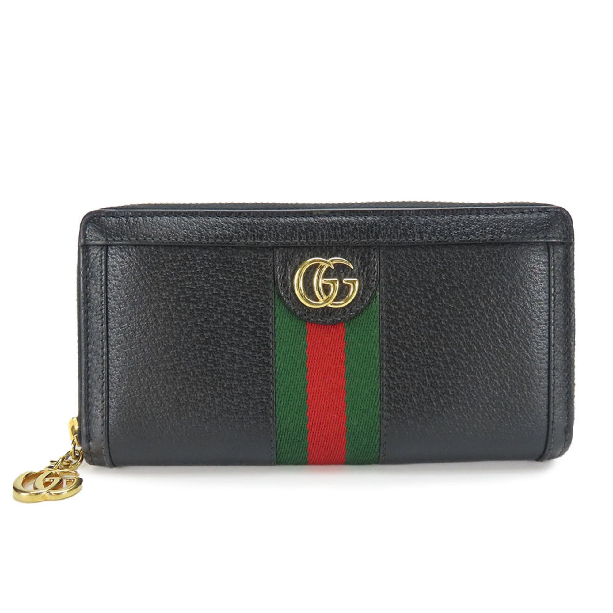 Gucci Gucci Long Wallet 523154 Sherry Line GG Marmont Leather Black Round Accessory Women s GUCCI Grailed