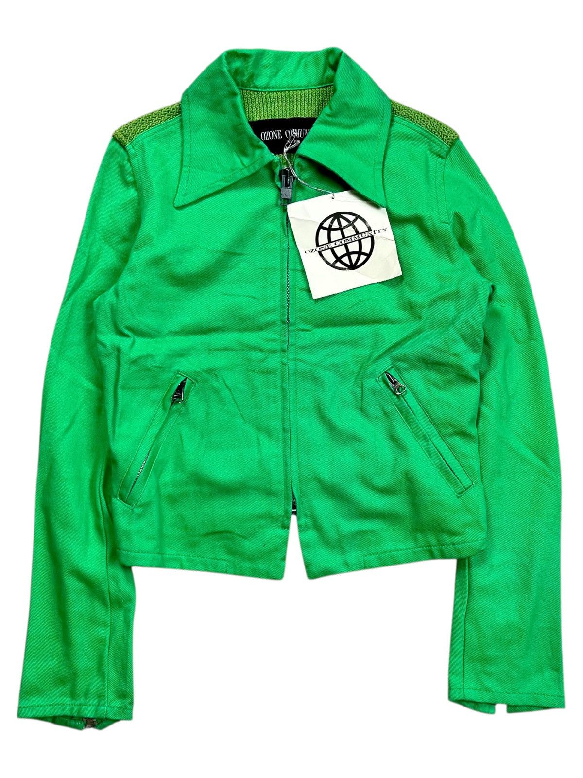20471120 1980s Ozone Community - Cyber Green Work Jacket Size US M / EU 48-50 / 2 - 5 Thumbnail