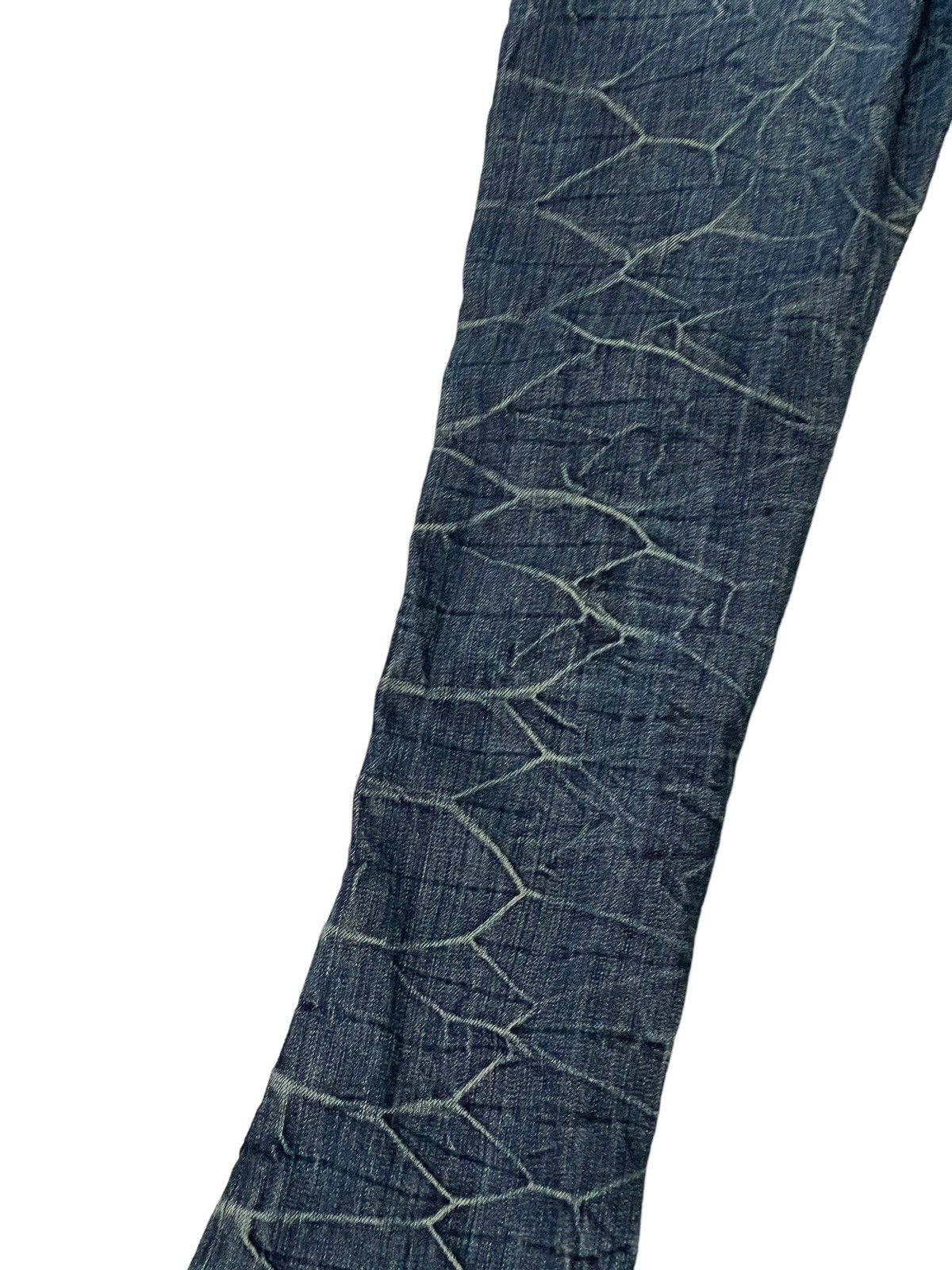 Japanese Brand Flare Jeans Brappers Honeycomb Distress Slim Low Rise 7🟦0 Size US 28 / EU 44 - 16 Thumbnail
