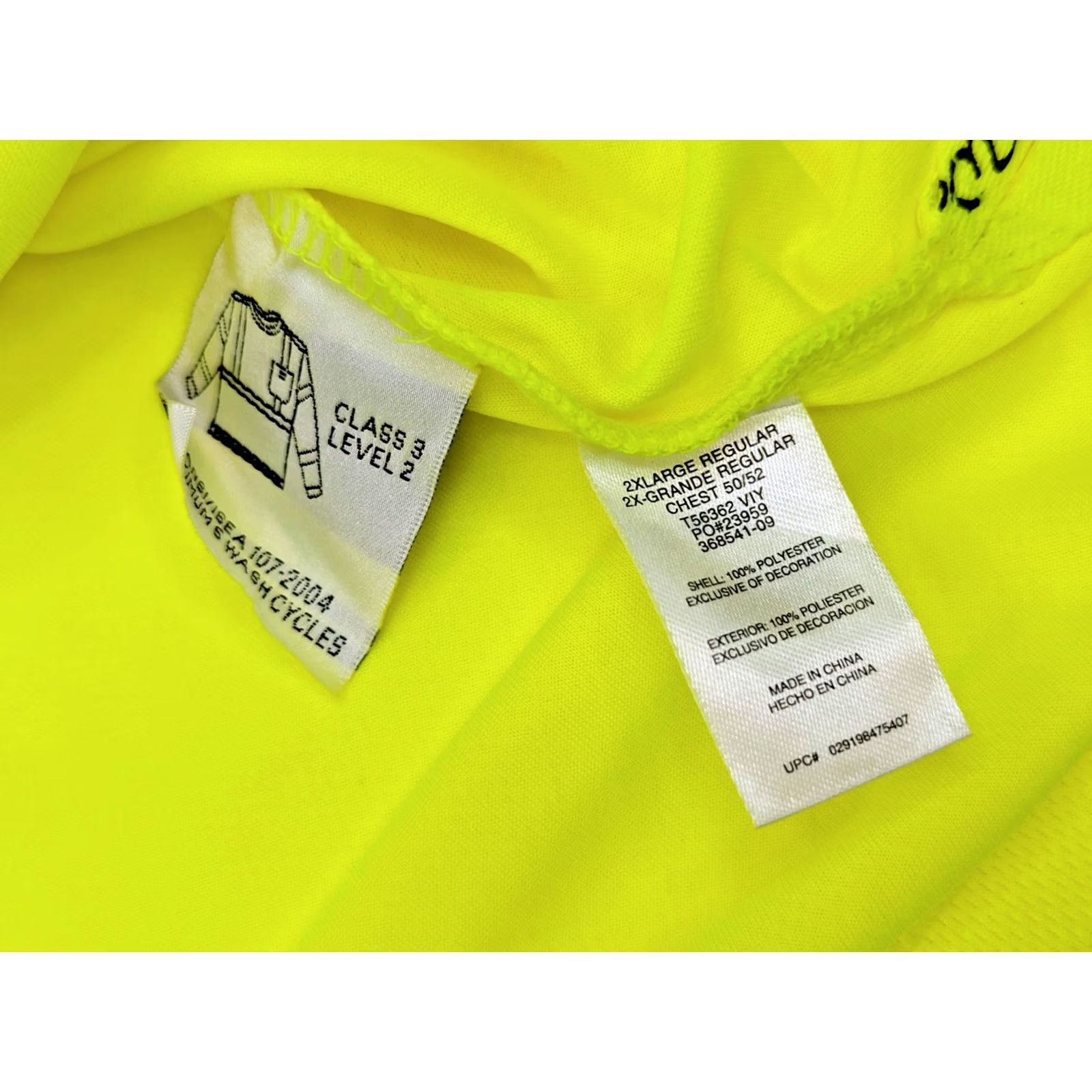 Walls Walls High Visibility ANSI Class 3 Long Sleeve Shirt Men 2XL Yellow NWT Size US XXL / EU 58 / 5 - 6 Thumbnail